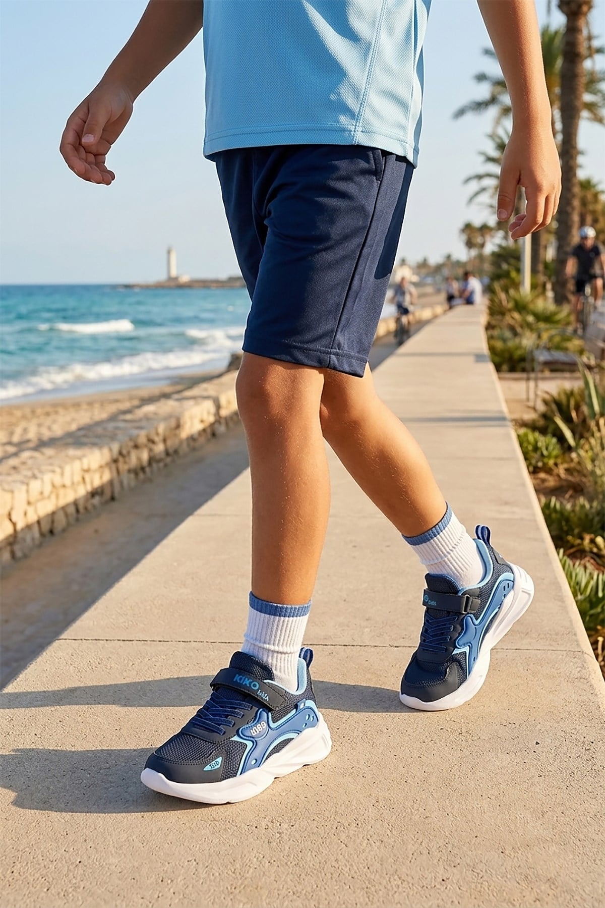 Sole Günlük Cırtlı Erkek Çocuk Spor Ayakkabı Lacivert
