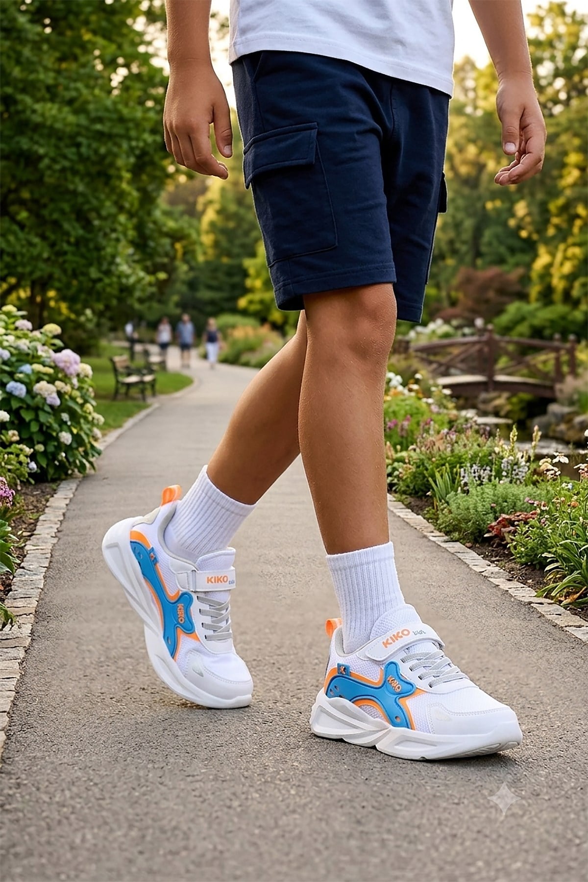 Sole Günlük Cırtlı Erkek Çocuk Spor Ayakkabı Beyaz
