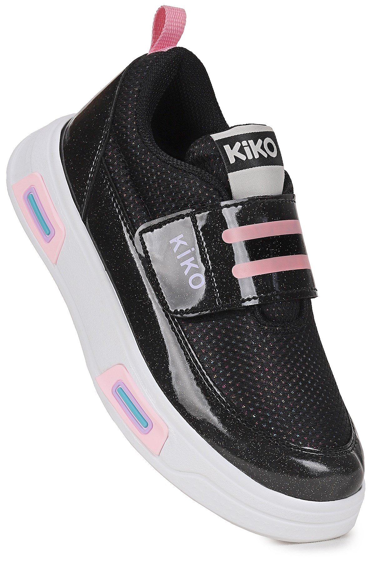 Strap Simli Cırtlı Günlük Kız Çocuk Spor Ayakkabı Siyah