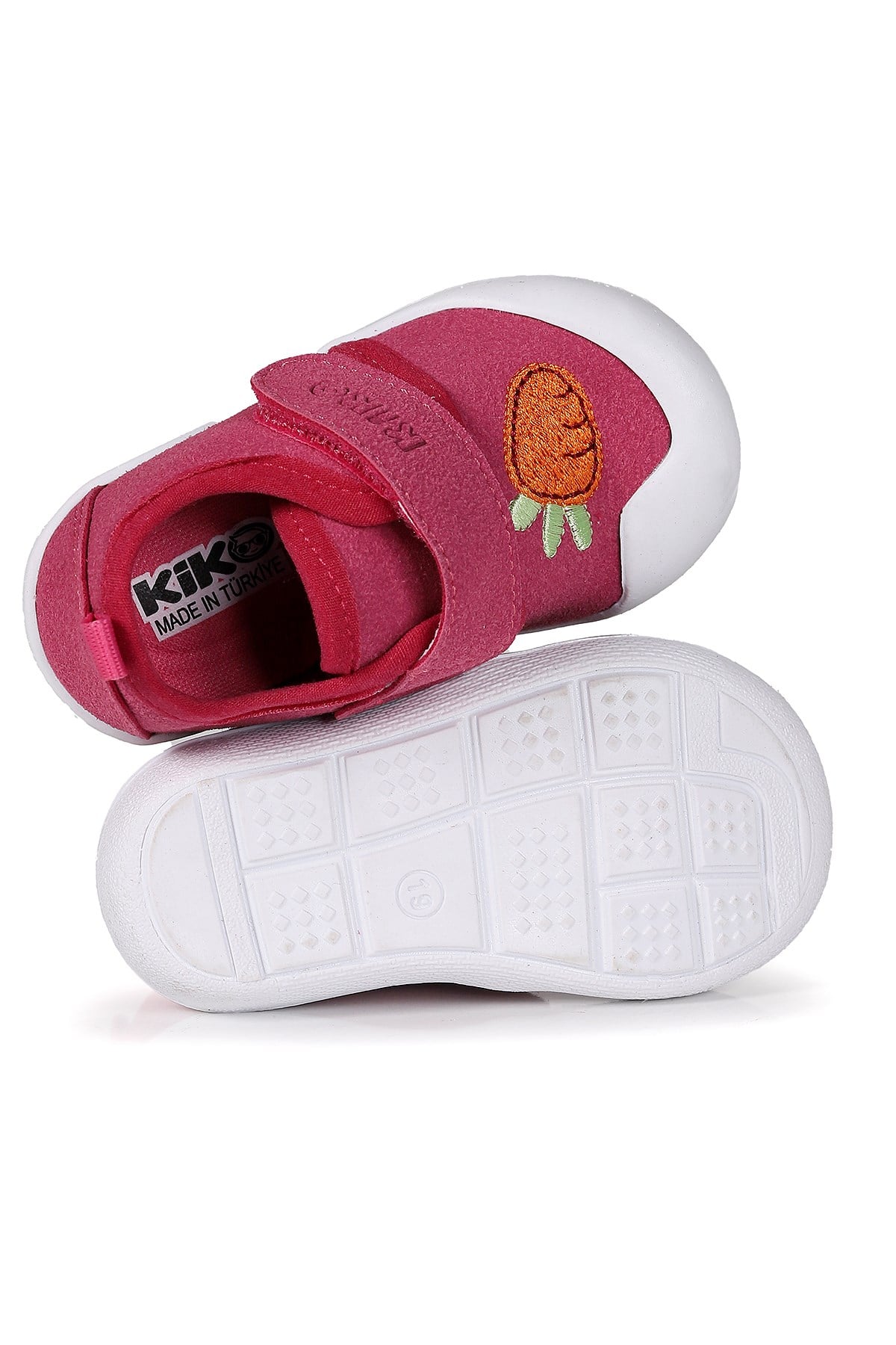 Strawberry Cırtlı Kız Bebek İlk Adım Panduf Ayakkabı Fuşya