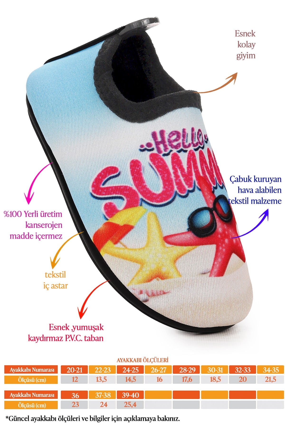 Summer Havuz Plaj Kız Çocuk Deniz Ayakkabısı Mavi