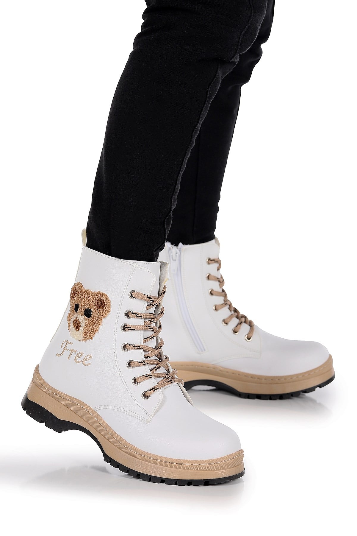 Teddy Termo Taban Kız Çocuk Bot Beyaz