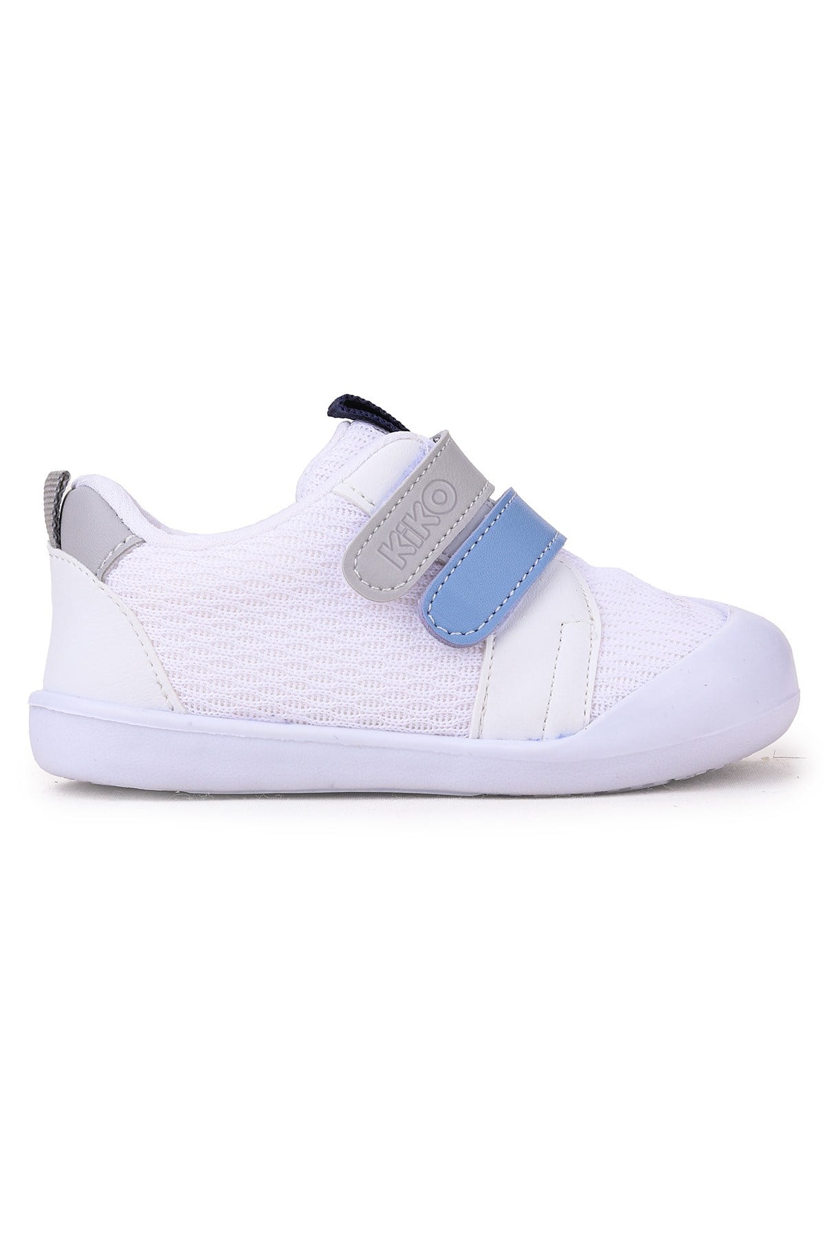 Textile İlk Adım Bebe Cırtlı Erkek Bebek Spor Ayakkabı Beyaz - Mavi