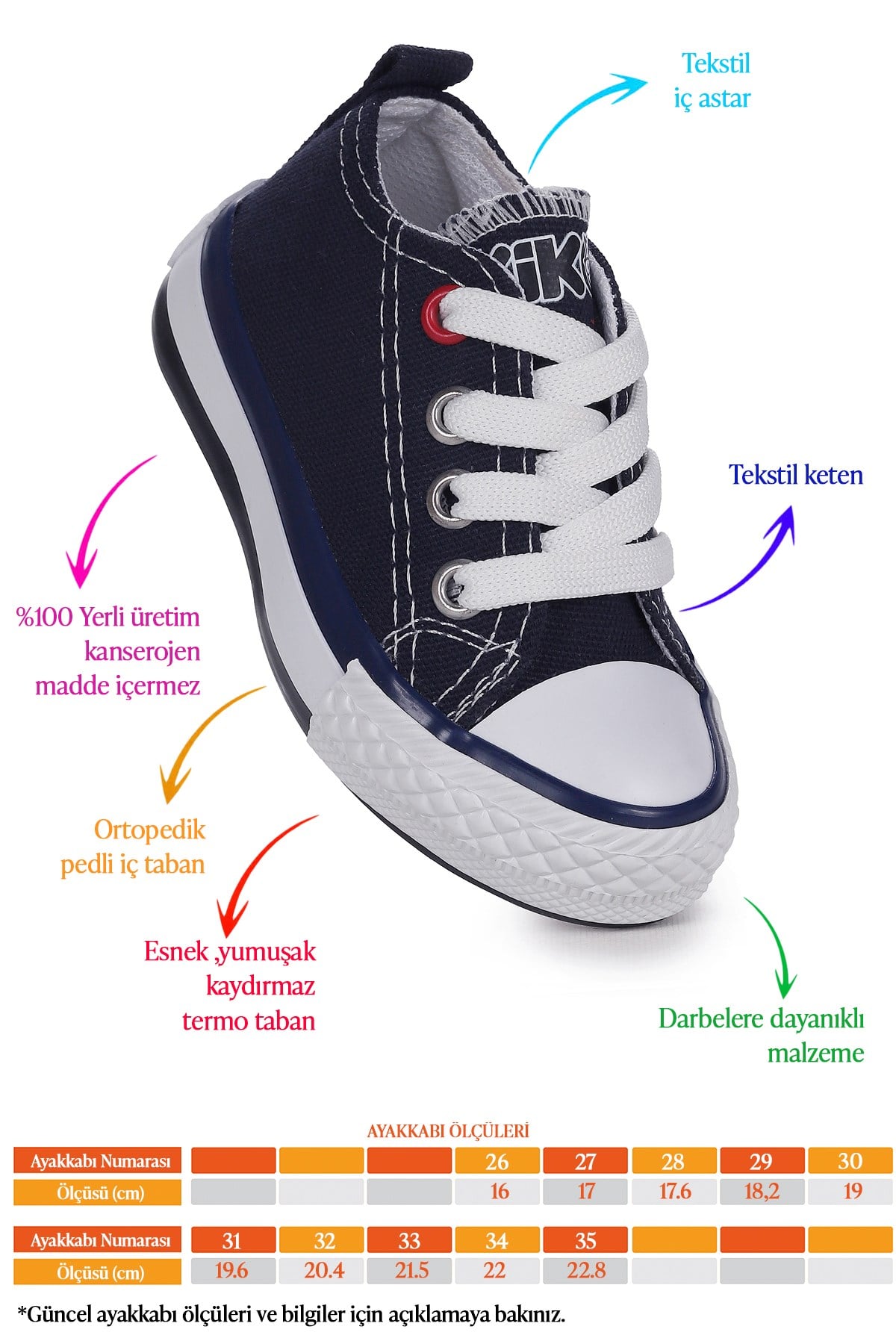 Tinna Bağcıklı Erkek Çocuk Keten Ayakkabı Lacivert