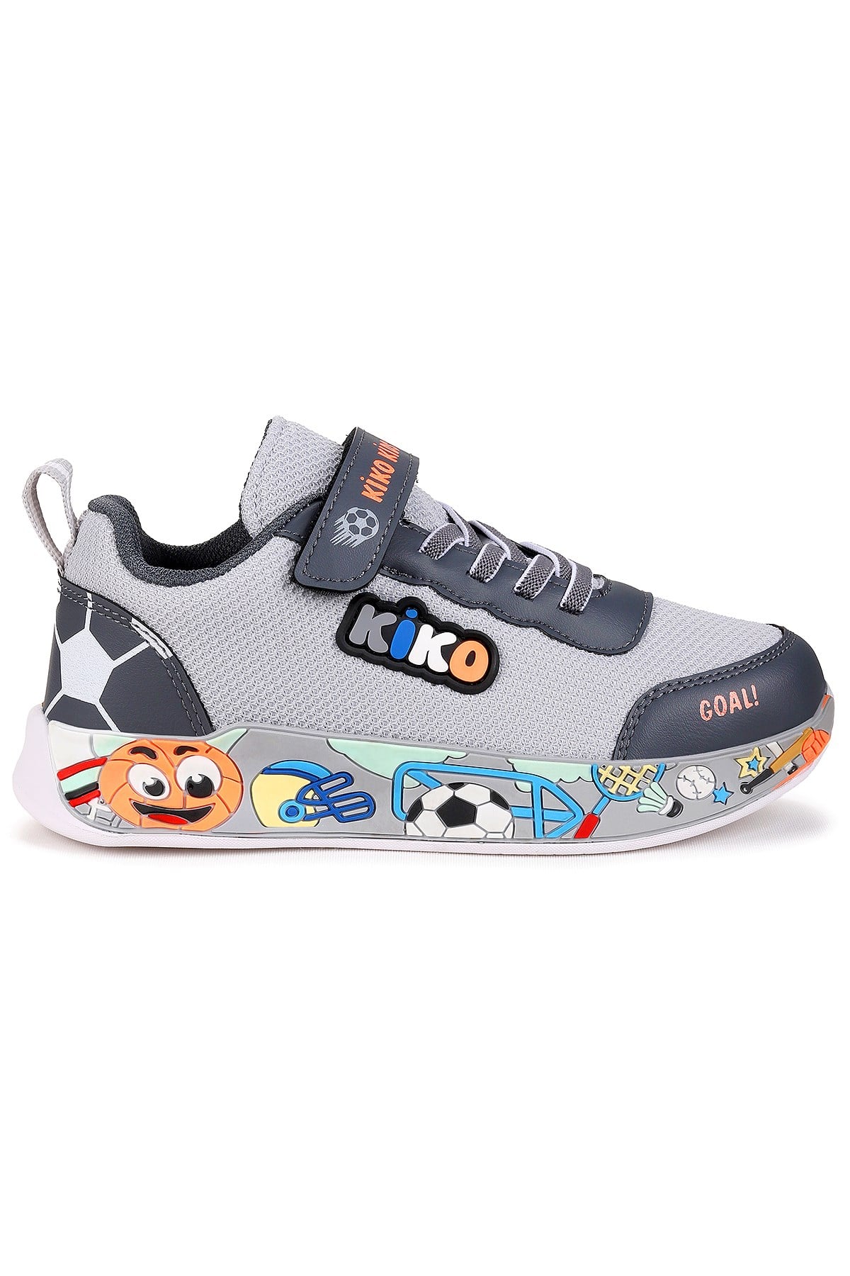 Velcro Günlük Cırtlı Erkek Çocuk Spor Ayakkabı Buz - Füme