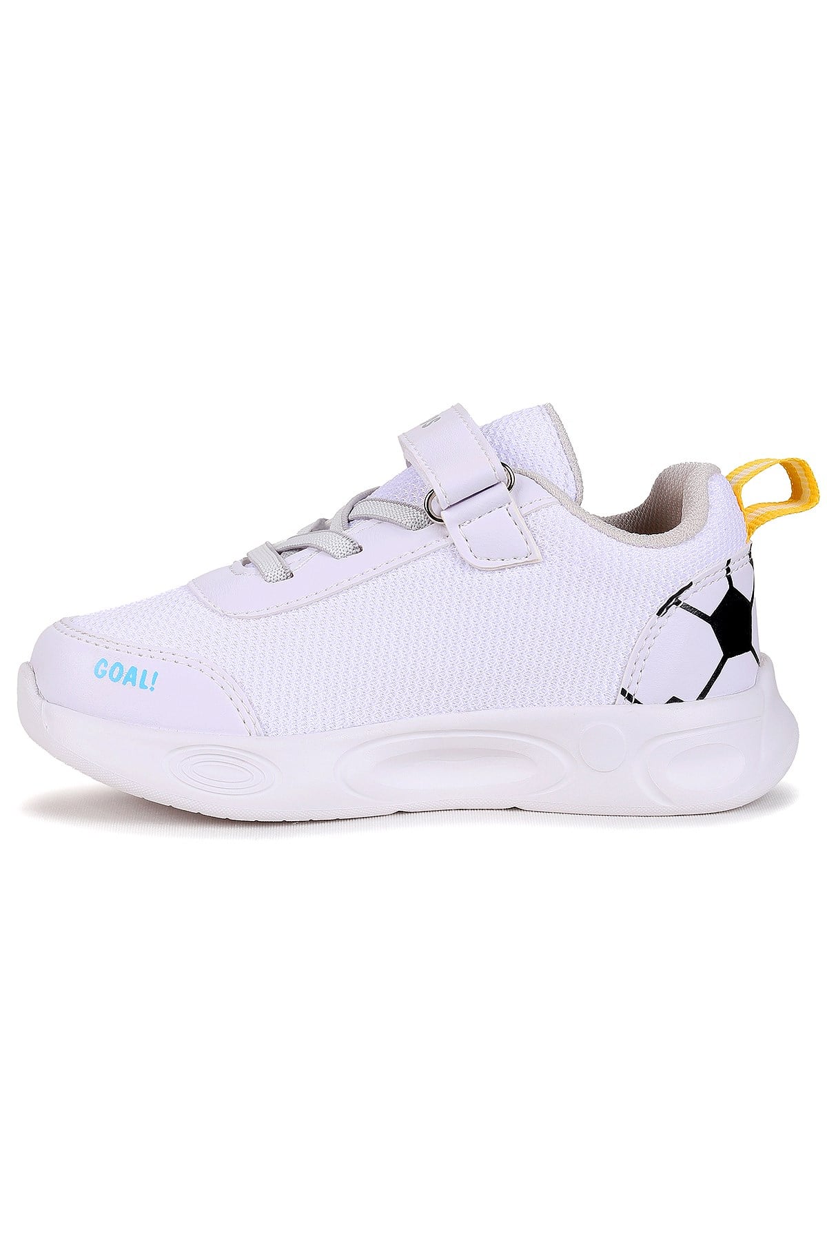 Velcro Işıklı Günlük Cırtlı Erkek Çocuk Spor Ayakkabı Beyaz - Buz