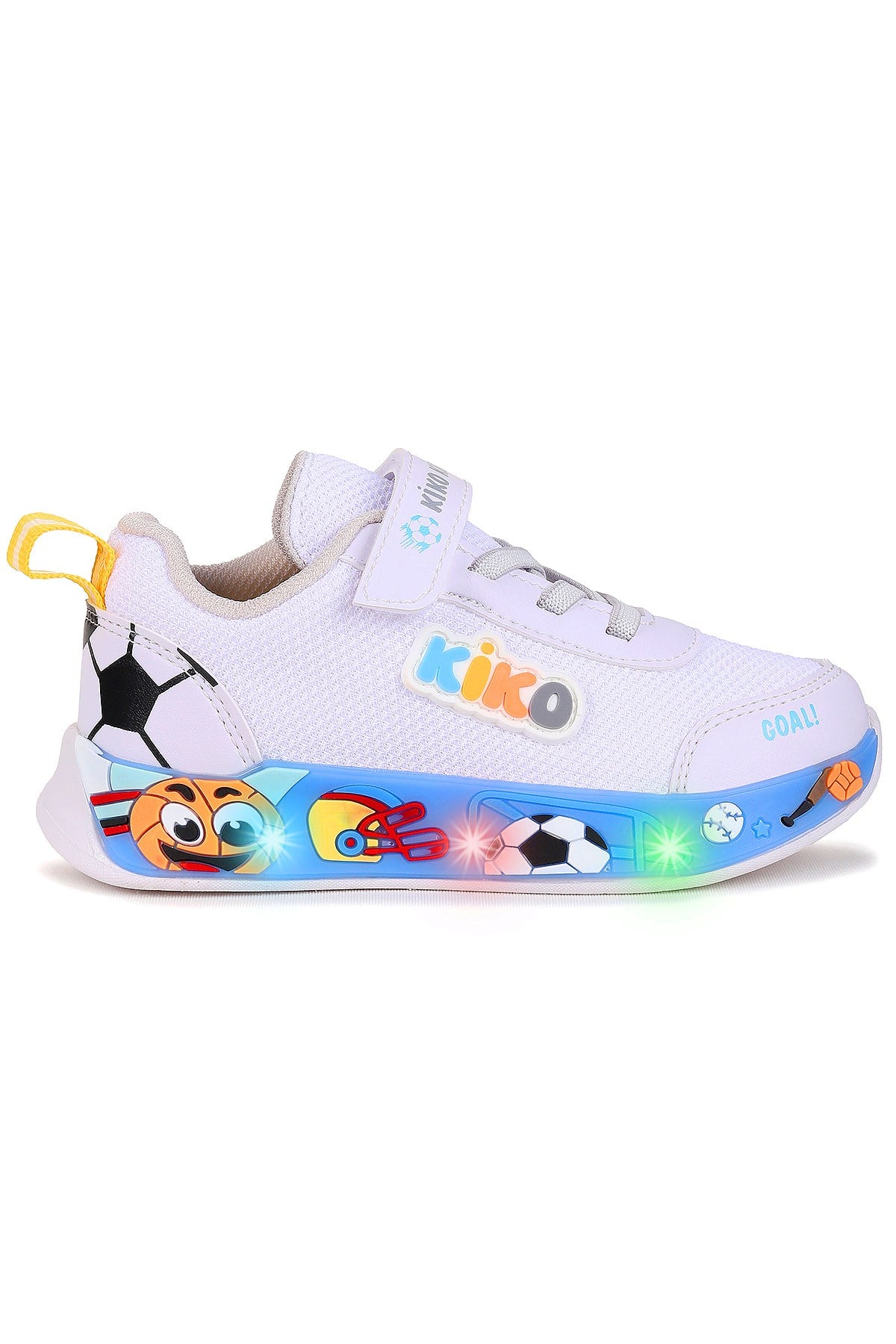 Velcro Işıklı Günlük Cırtlı Erkek Çocuk Spor Ayakkabı Beyaz - Buz