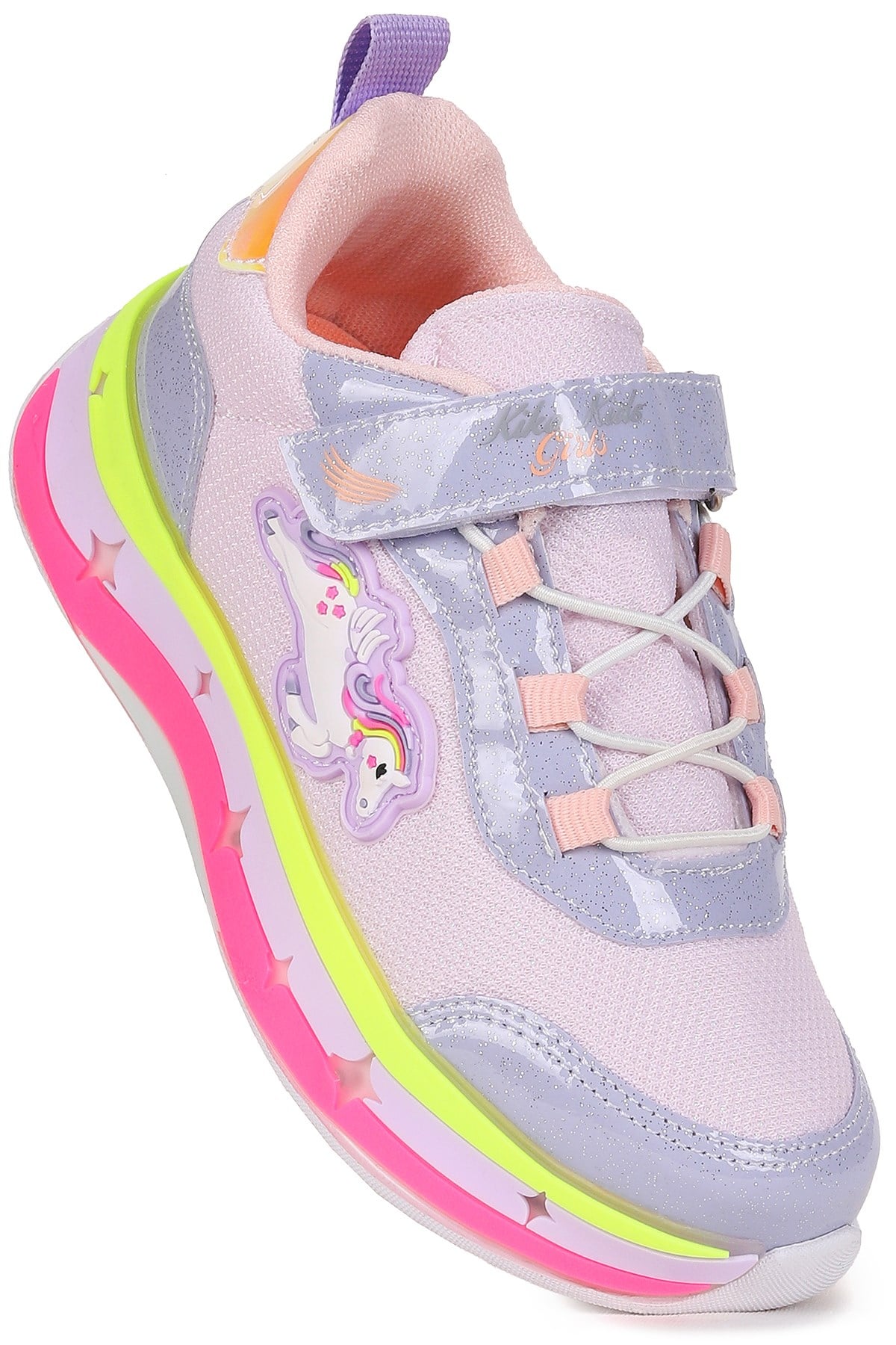Venzo Unicorn Cırtlı Kız Çocuk Spor Ayakkabı Lila