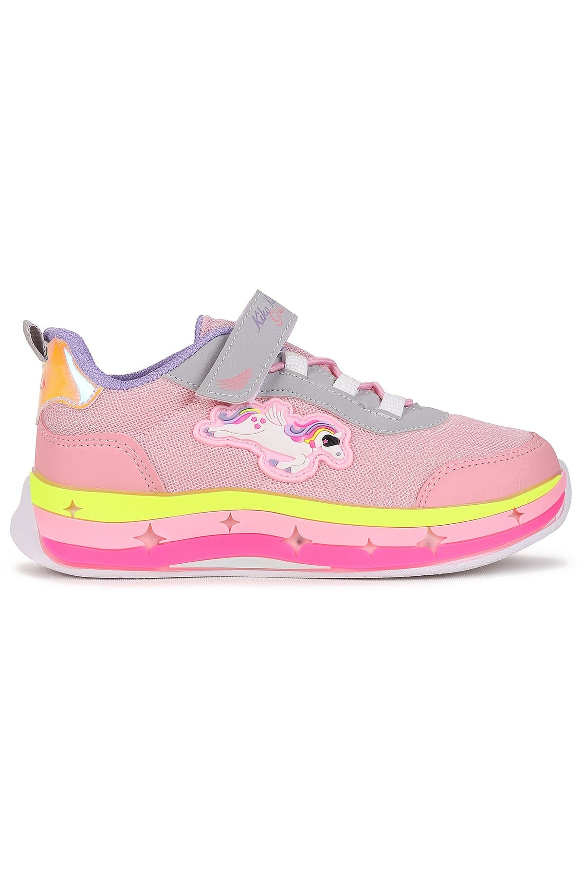 Venzo Unicorn Cırtlı Kız Çocuk Spor Ayakkabı Pembe - Buz