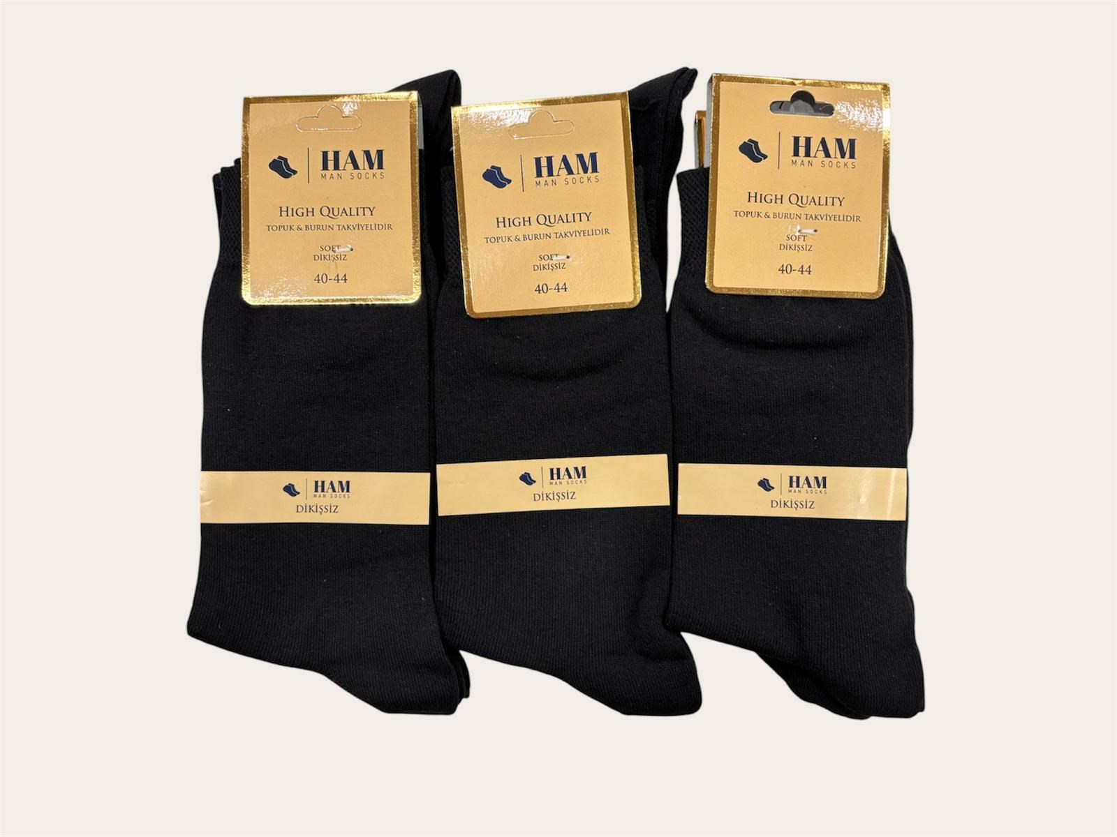 Ham Erkek Çorabı Dikişsiz (12 Adet)