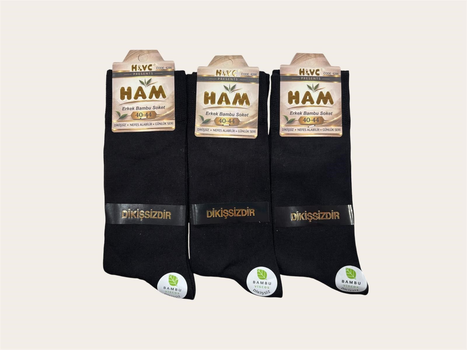 Ham Erkek Viskon Bambu Soket ( 12 Adet )