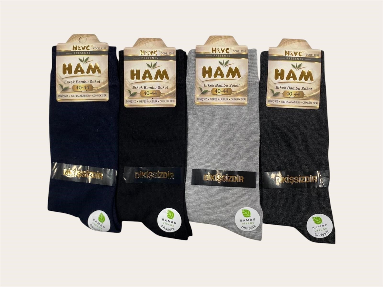 Ham Erkek Viskon Bambu Soket ( 12 Adet )