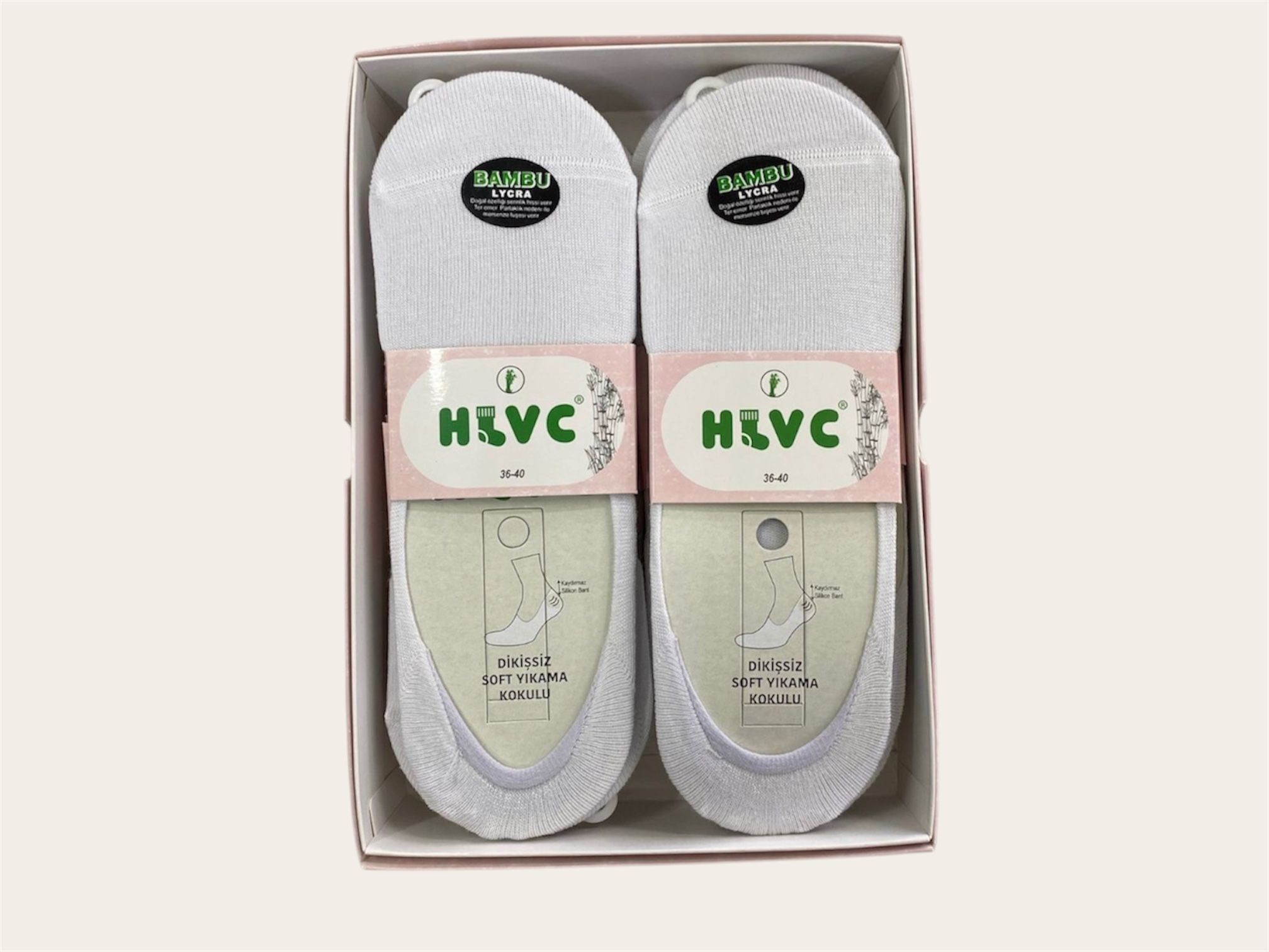 HLVC Bayan Bambu Babet Silikonlu (12 Adet)