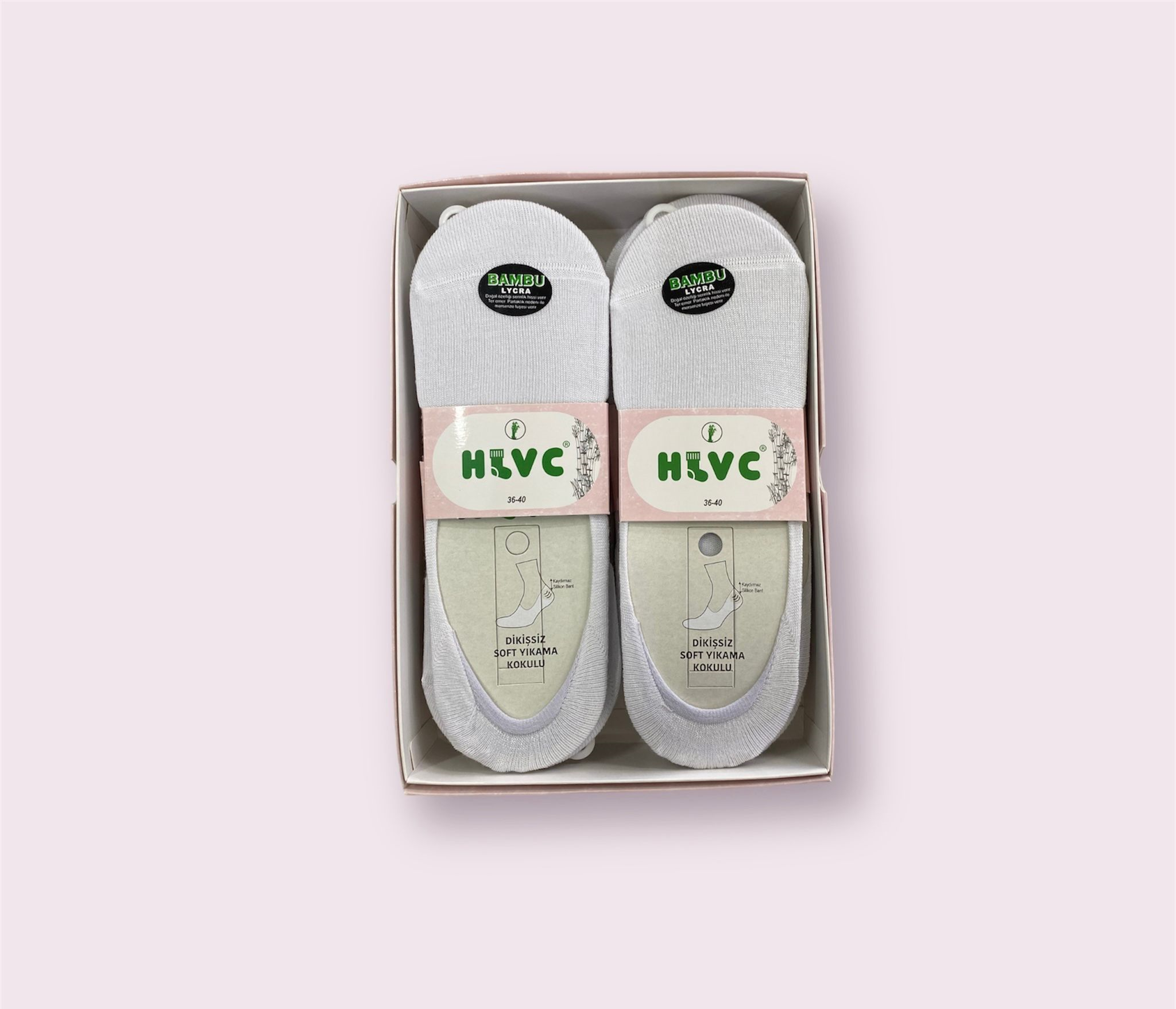 HLVC Bayan Bambu Babet Silikonlu (12 Adet)