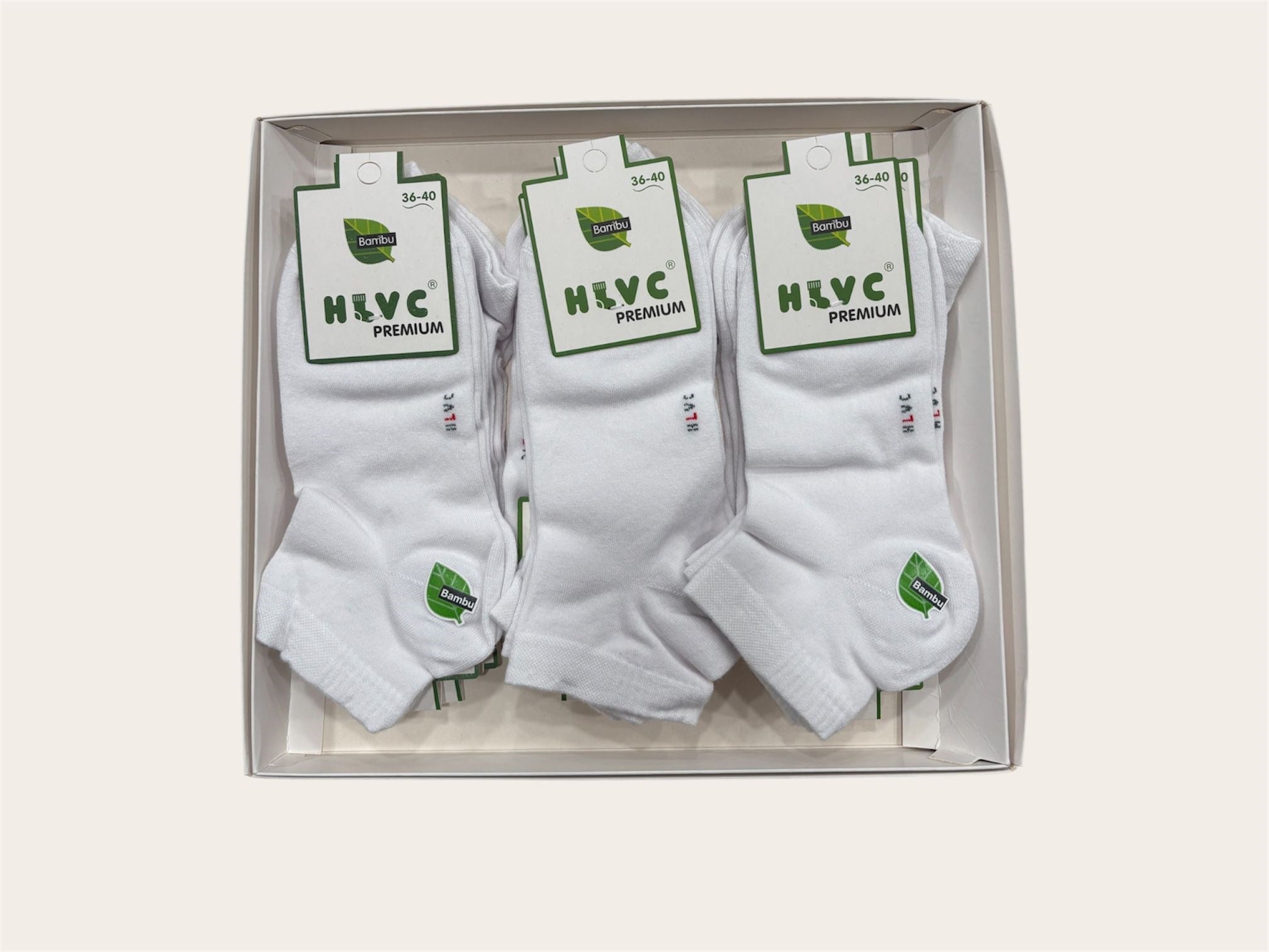 HLVC Bayan Bambu Patik Dikişsiz Yıkamalı (12 Çift)