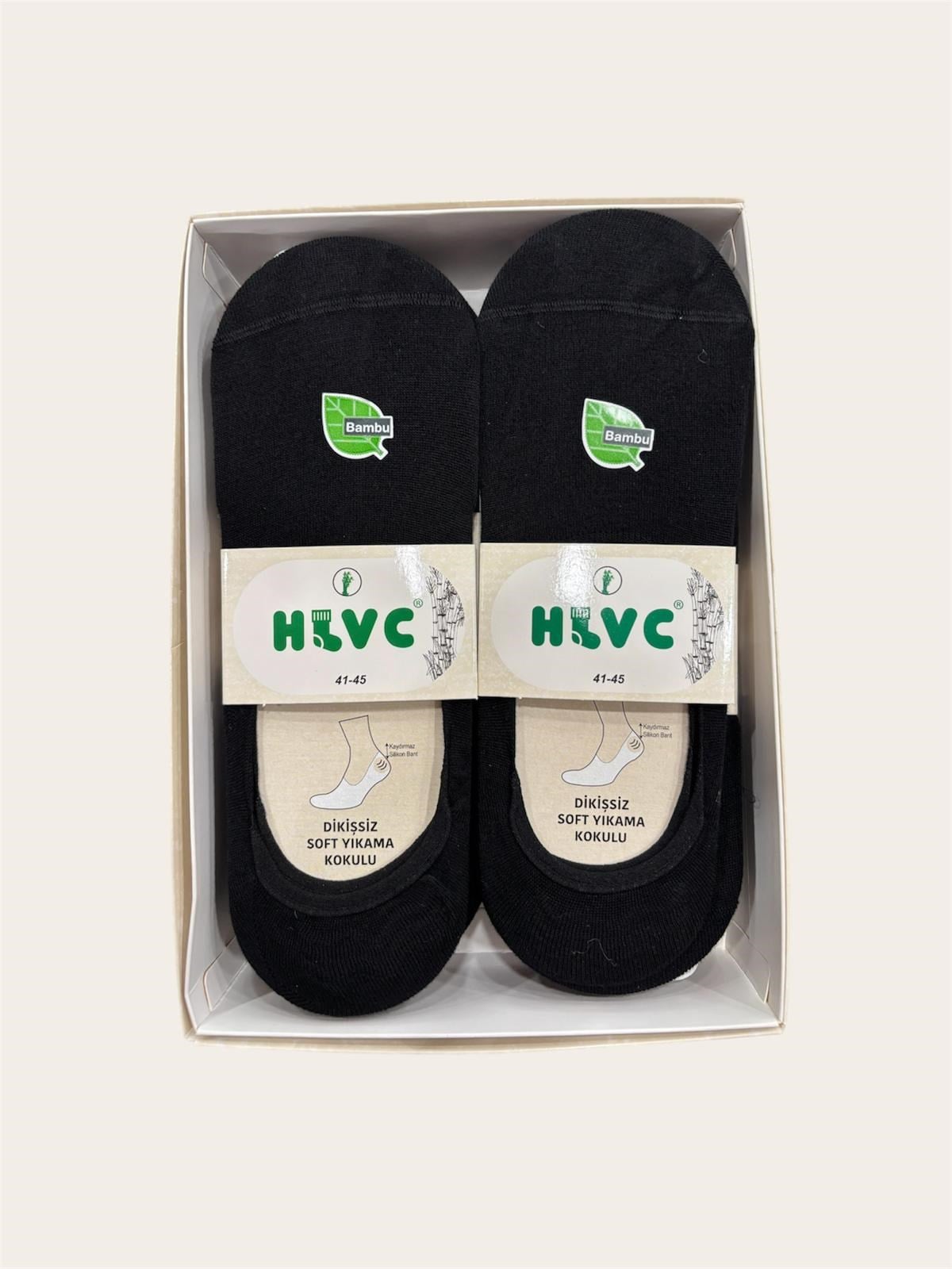 HLVC Erkek Bambu Babet Silikonlu (12 Adet)