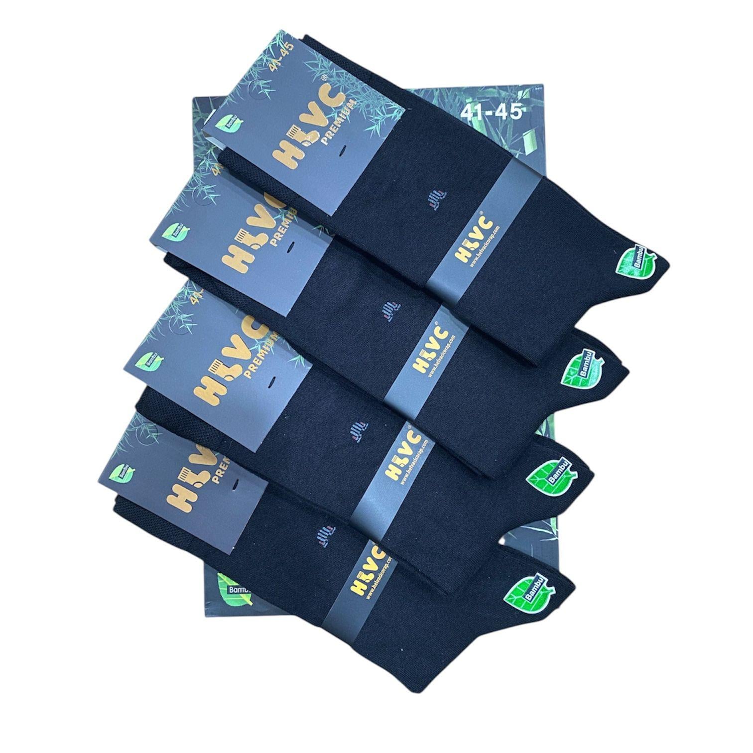 HLVC Erkek Bambu Çorap 4 Mevsim (12 Adet)