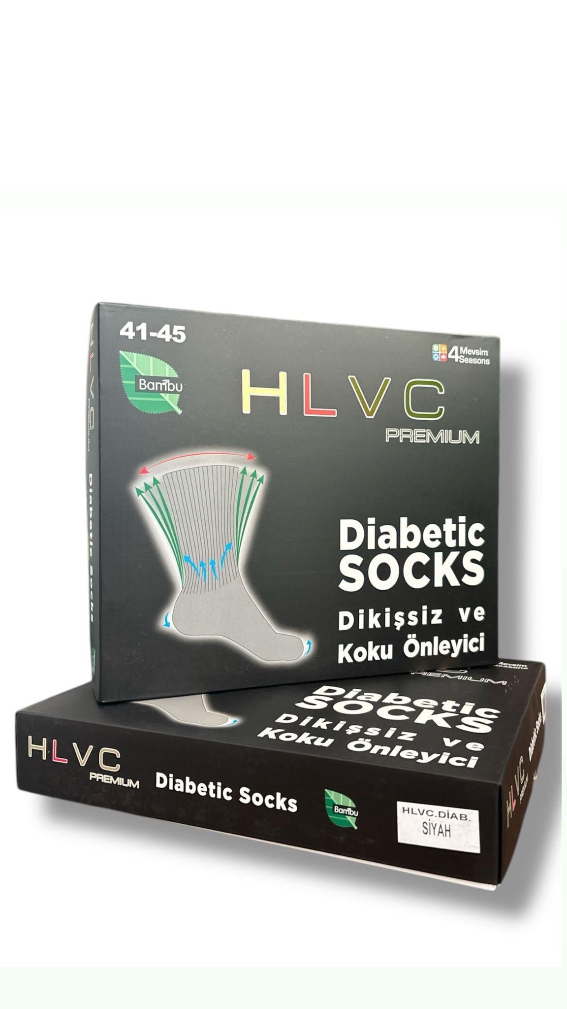 Hlvc Erkek Bambu Diabet Şeker Çorabı (12 Adet) 4 MEVSİM Karışık Renk Asorti