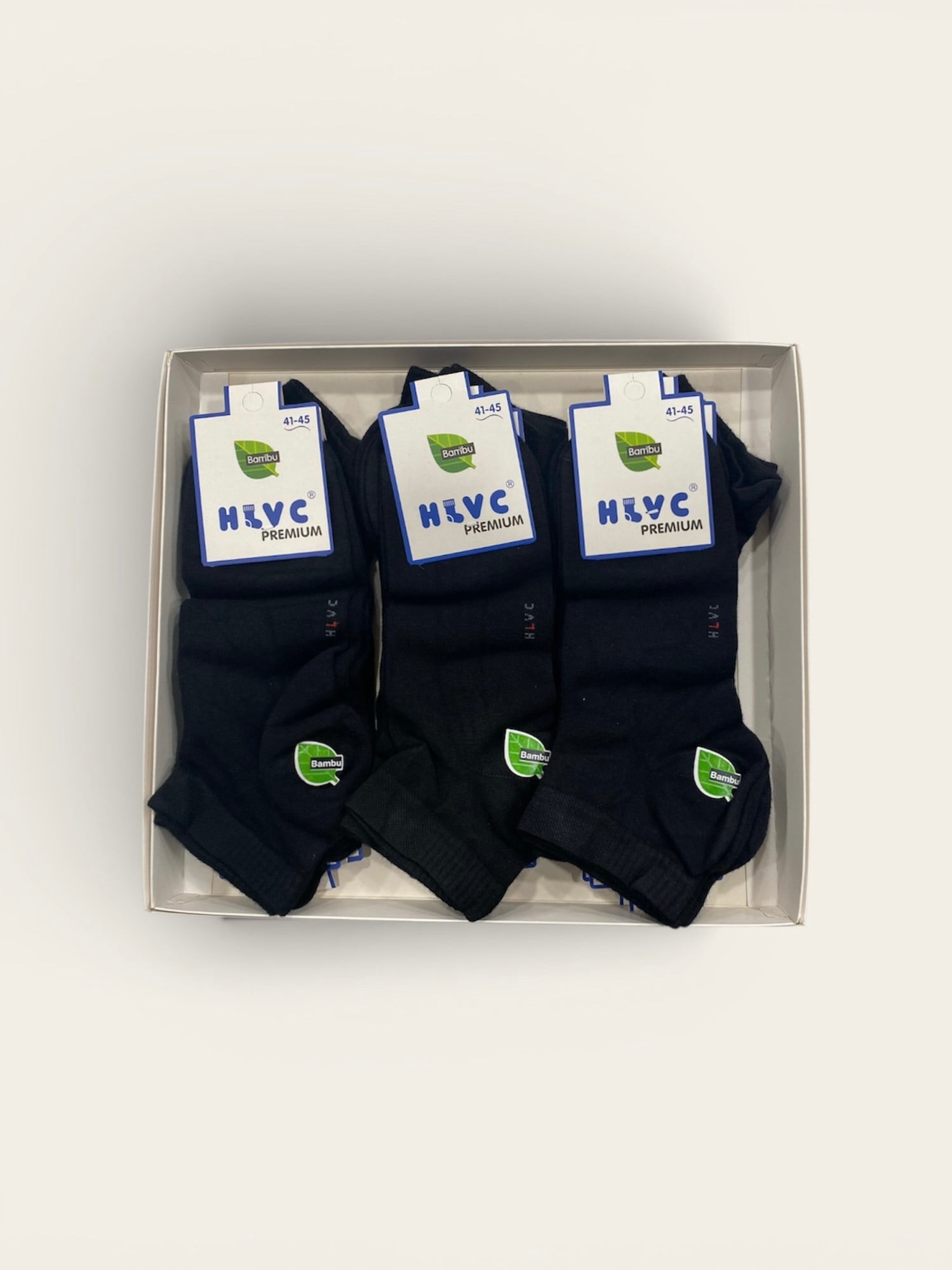 HLVC Erkek Bambu Patik Dikişsiz Yıkamalı (12 Çift)