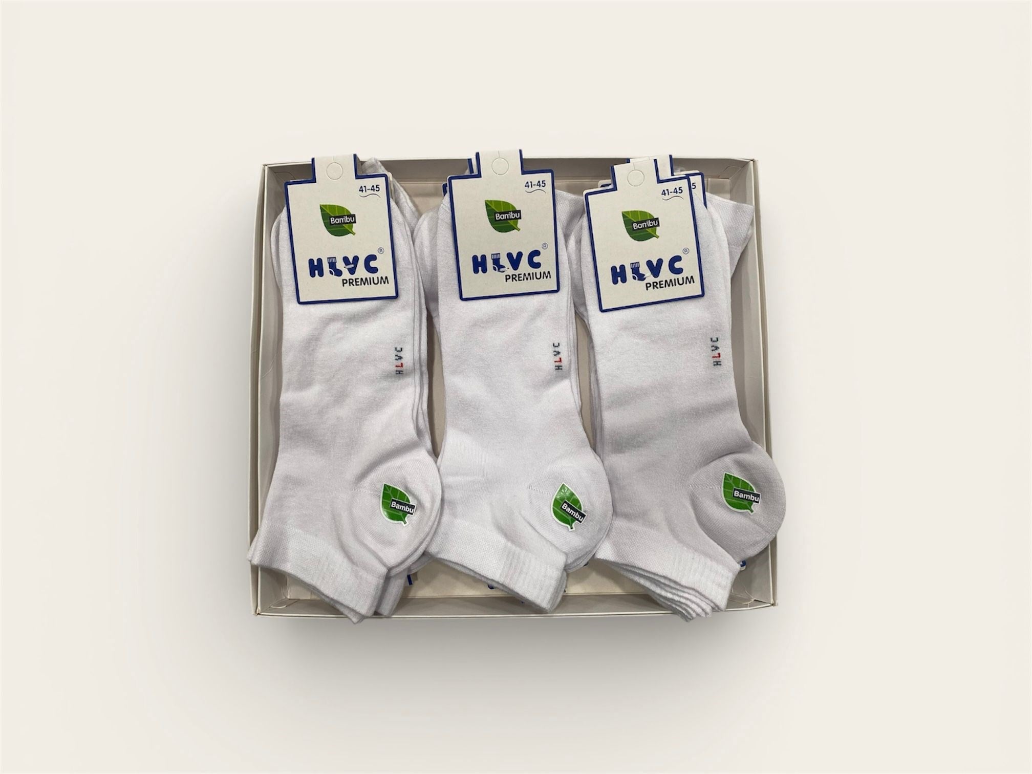 HLVC Erkek Bambu Patik Dikişsiz Yıkamalı (12 Çift)
