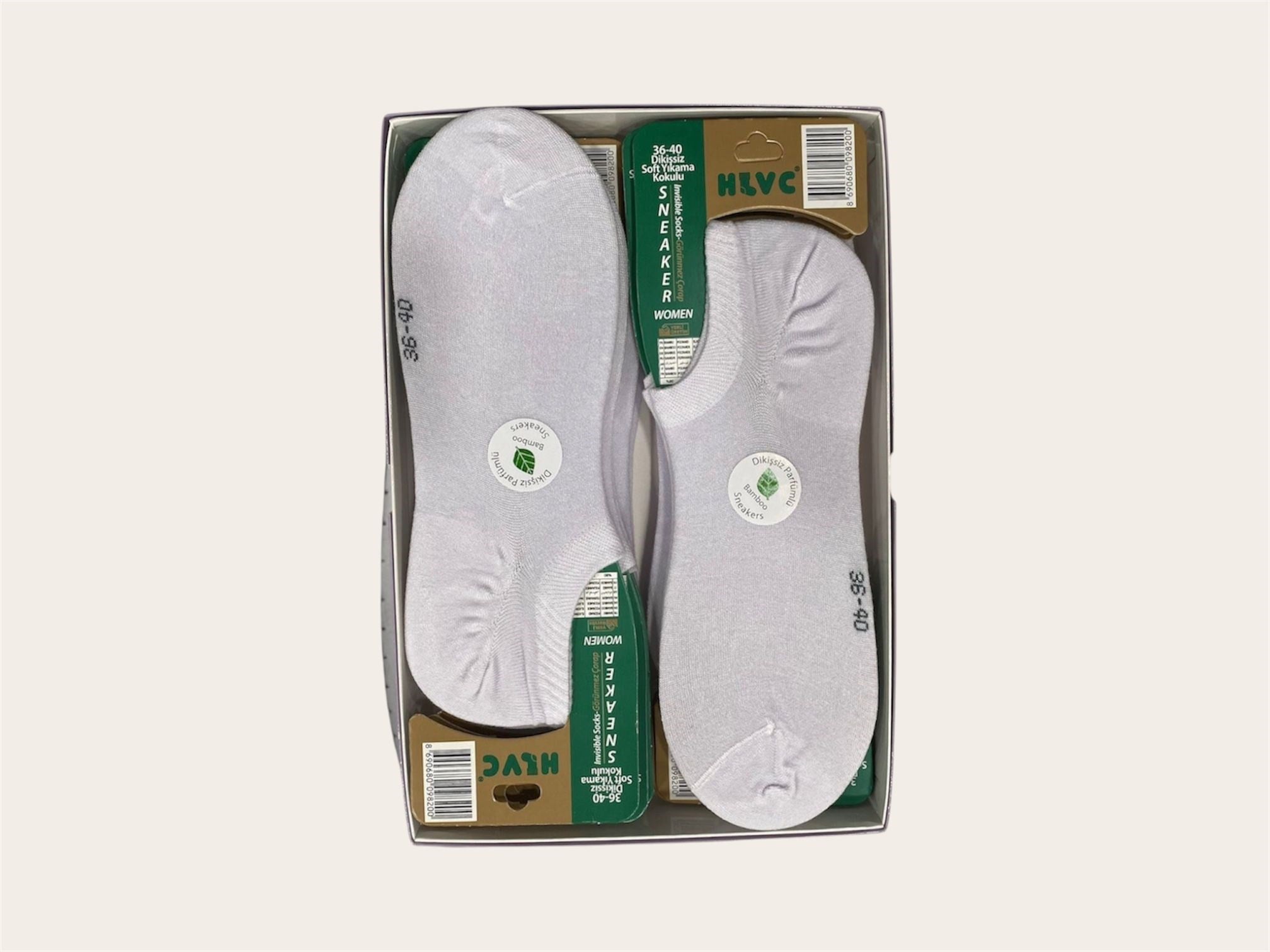 HLVC Kadın Bambu Sneakers Yıkamalı (12 Çift)