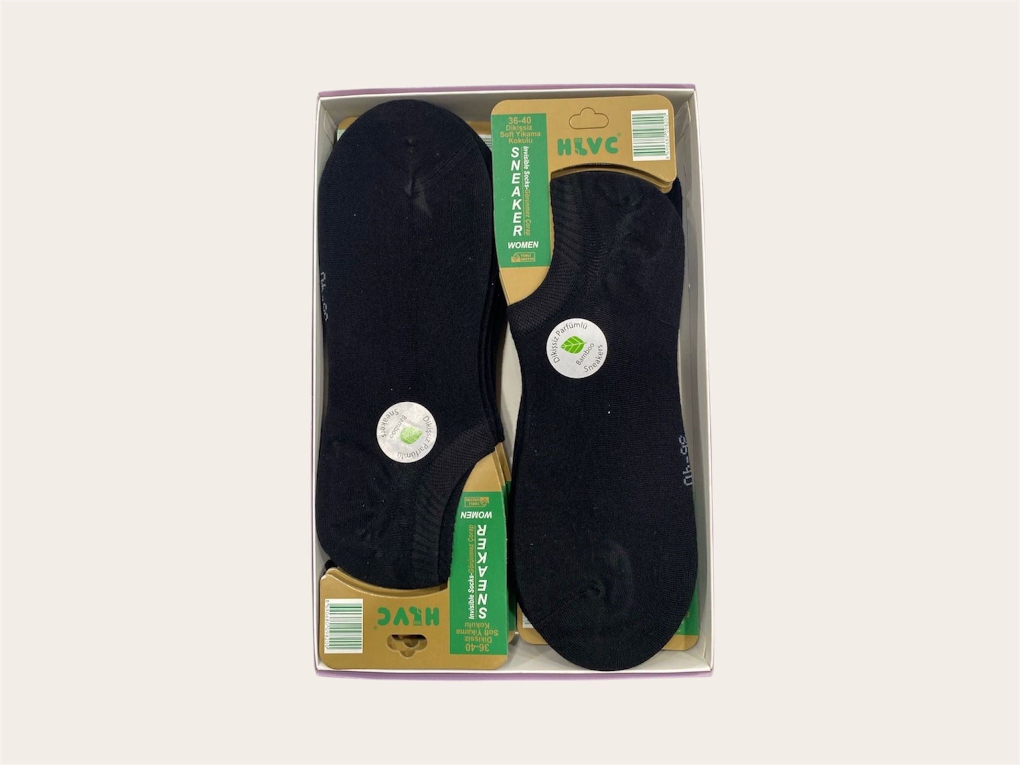 HLVC Kadın Bambu Sneakers Yıkamalı (12 Çift)