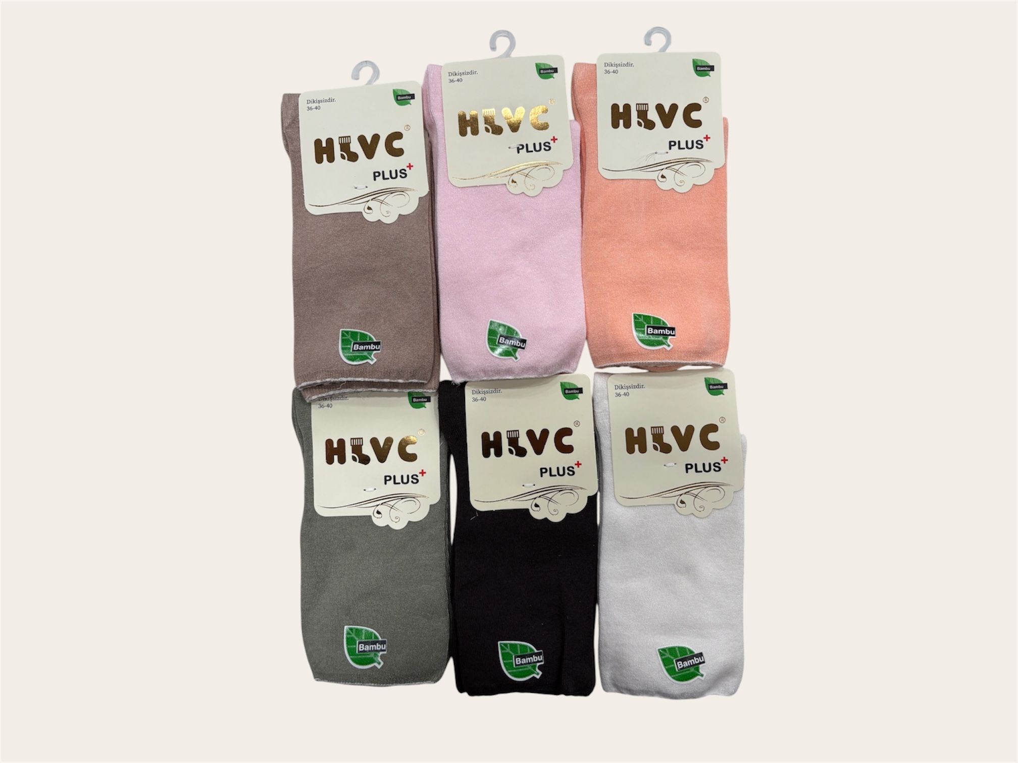 Hlvc Kadın Makosen Bambu Çorap (6 Adet)