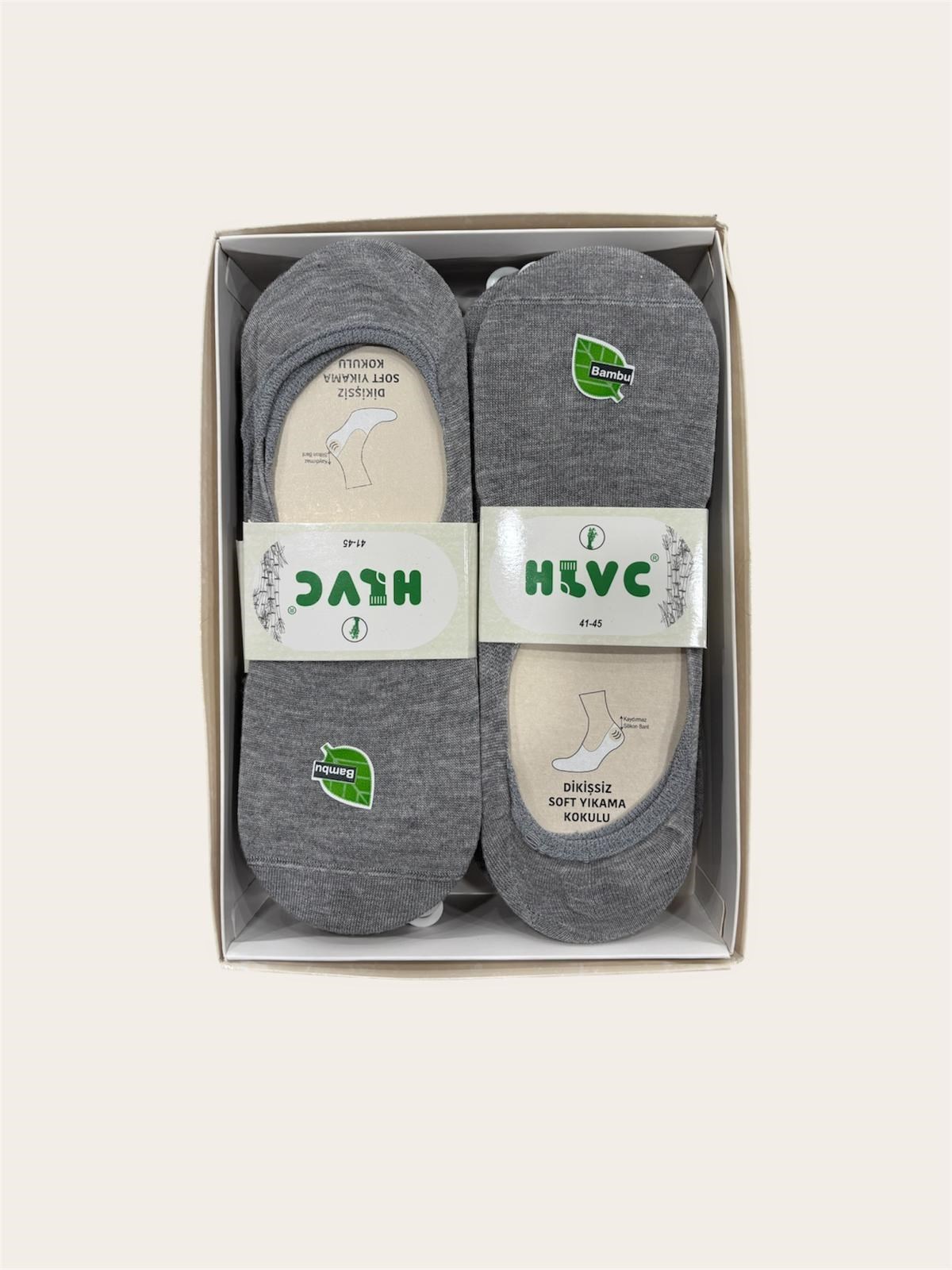 HLVC Erkek Bambu Babet Silikonlu (12 Adet)