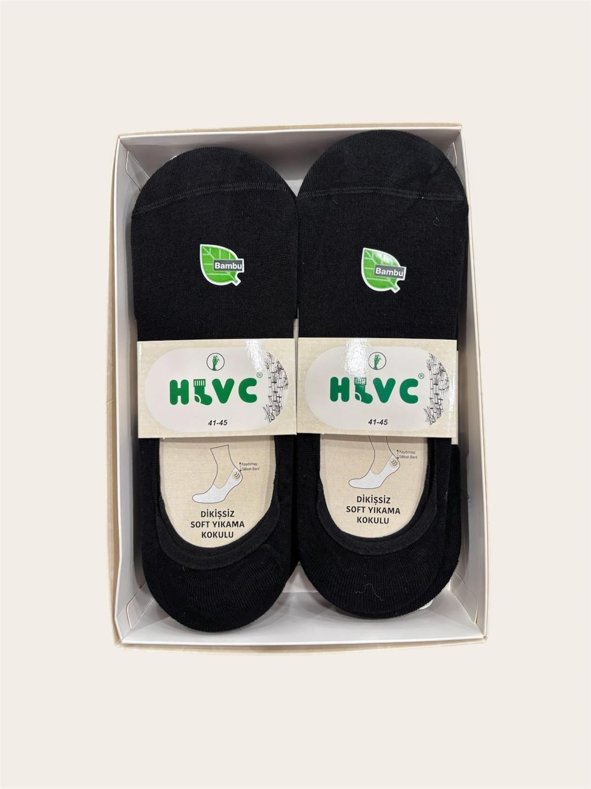 HLVC Erkek Bambu Babet Silikonlu (12 Adet)