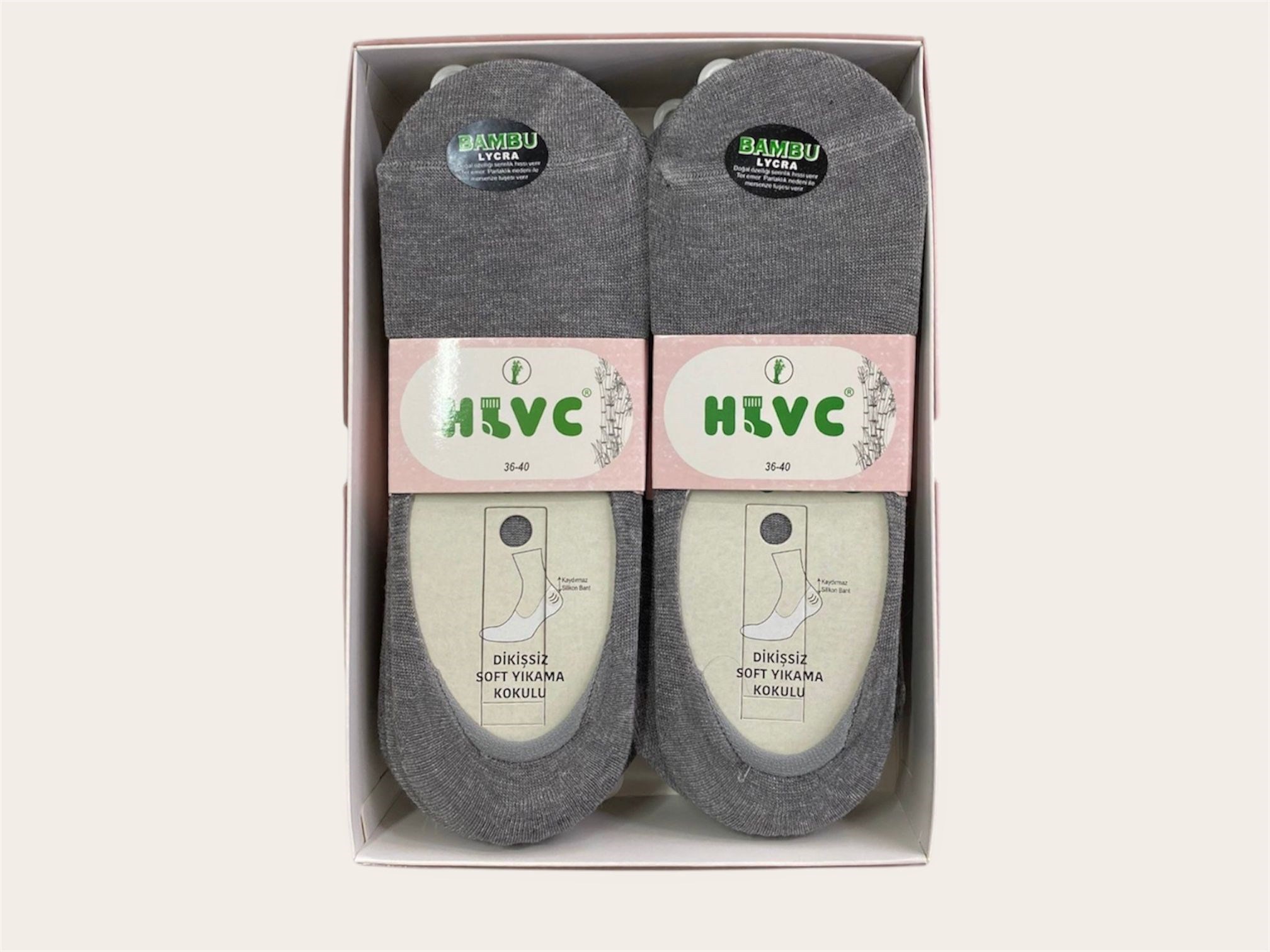 HLVC Bayan Bambu Babet Silikonlu (12 Adet)