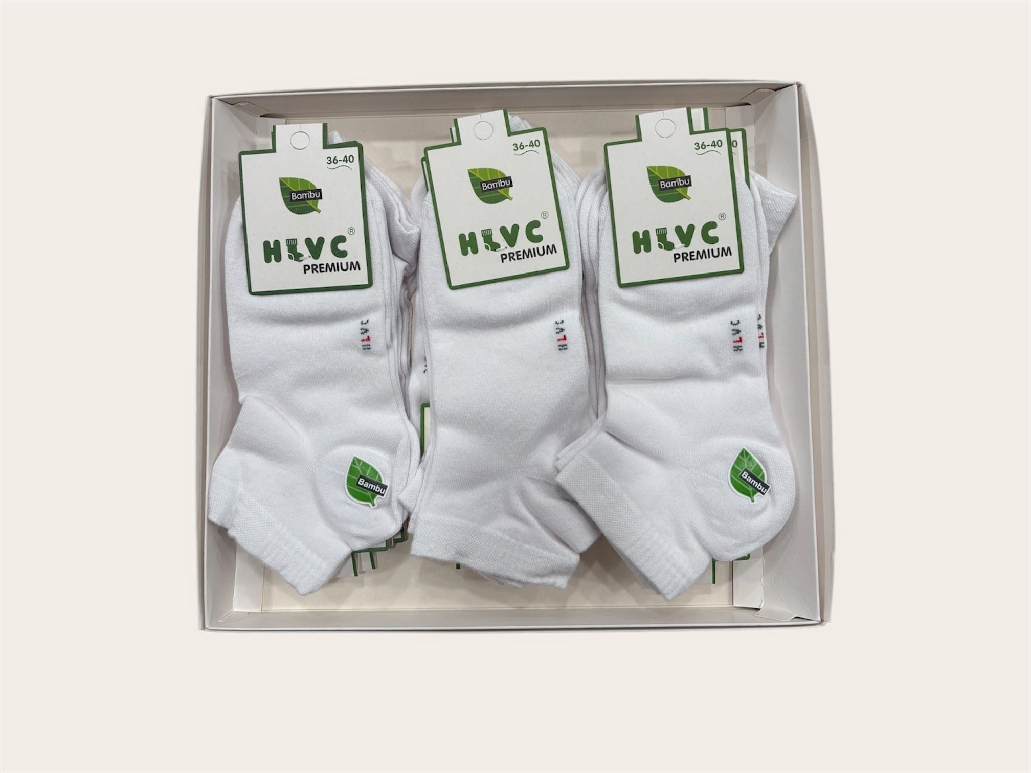 HLVC Bayan Bambu Patik Dikişsiz Yıkamalı (12 Çift)