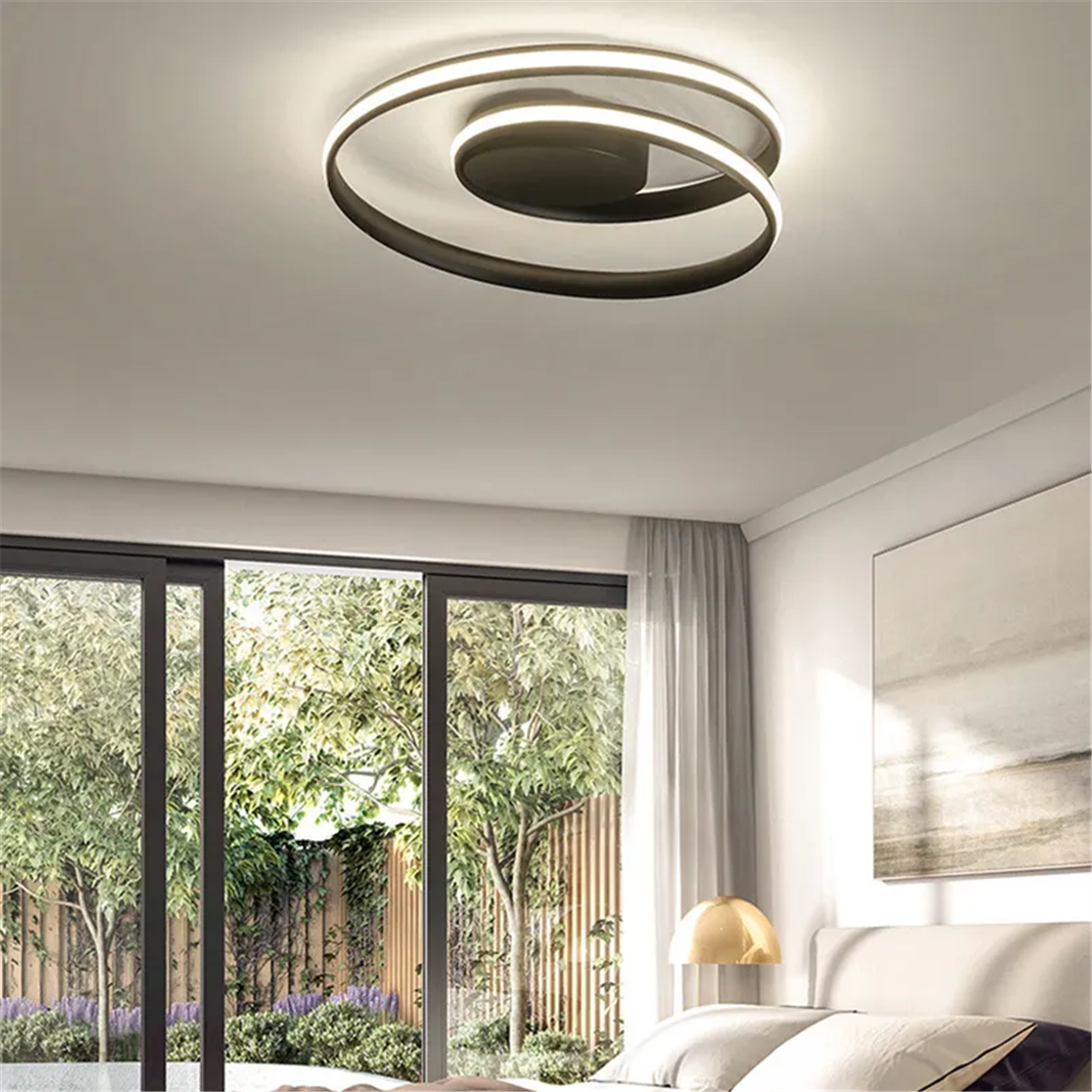 PLAFONYER LED AVİZEPLAFONYER LED AVİZE-13-ANTRASİT GÖVDE RENGİ