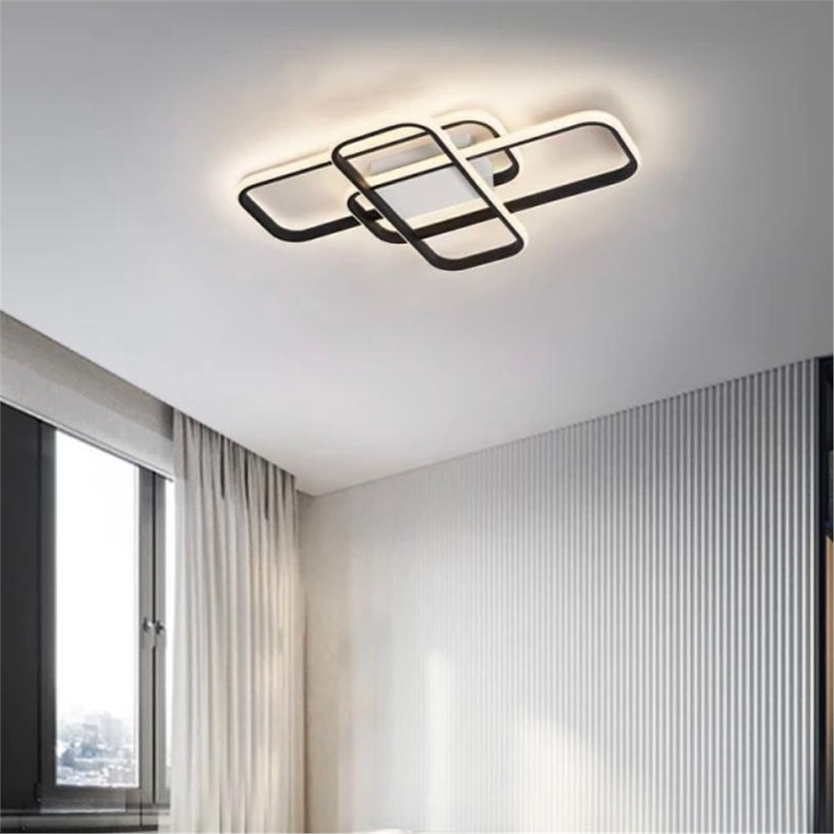 PLAFONYER LED AVİZEPLAFONYER LED AVİZE-28-SİYAH GÖVDE RENGİ