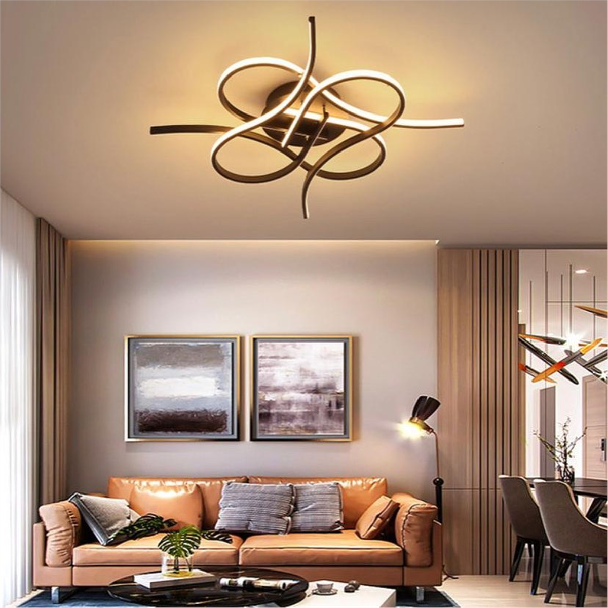 PLAFONYER LED AVİZEPLAFONYER LED AVİZE-29-ANTRASİT GÖVDE RENGİ