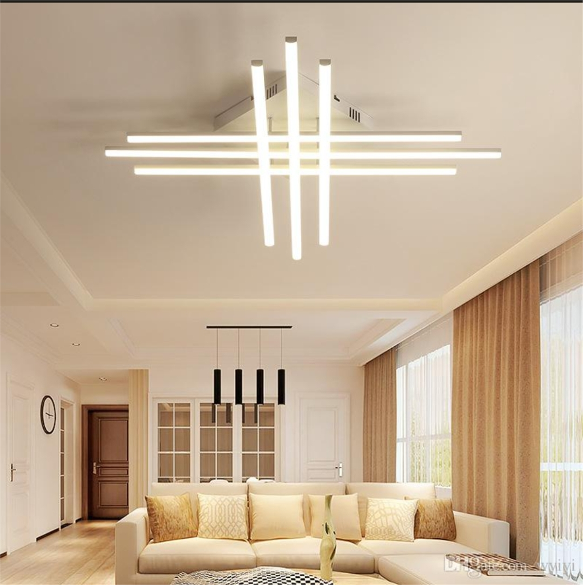 PLAFONYER LED AVİZEPLAFONYER LED AVİZE-31-SİYAH GÖVDE RENGİ