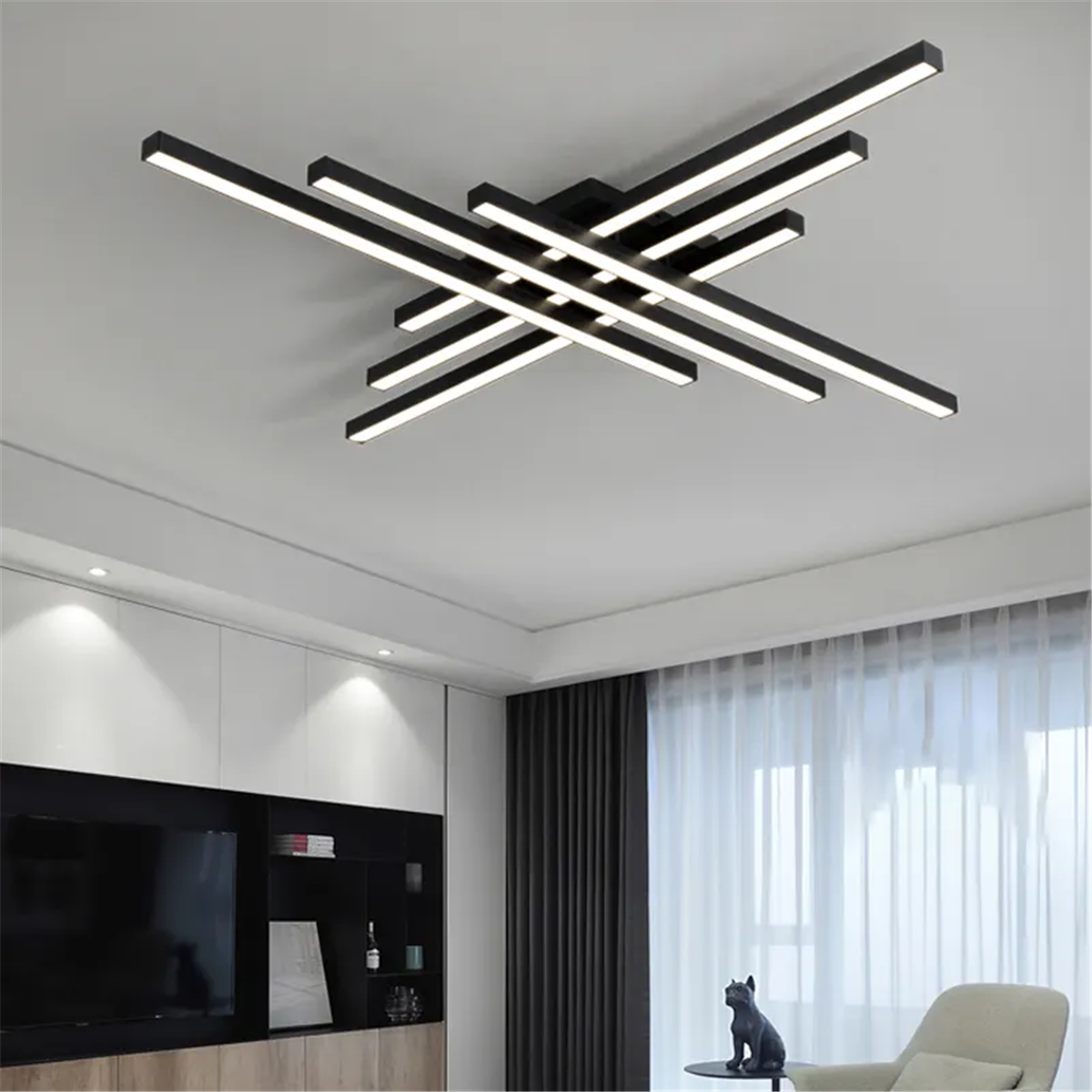 PLAFONYER LED AVİZEPLAFONYER LED AVİZE-35-SİYAH GÖVDE RENGİ