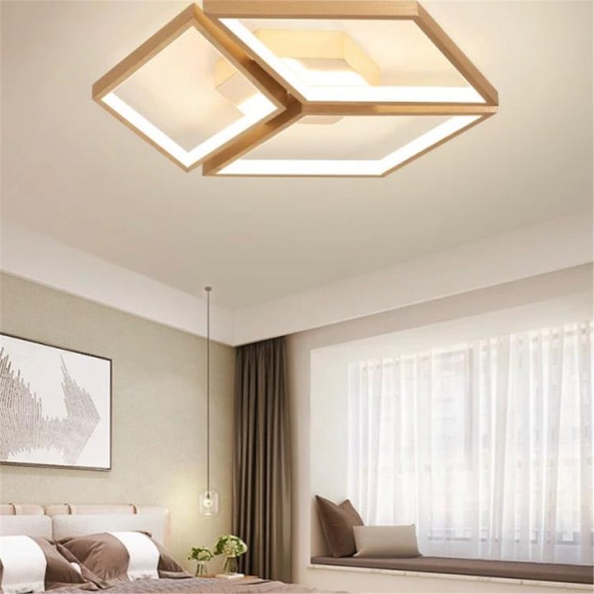 PLAFONYER LED AVİZEPLAFONYER LED AVİZE-37-BEYAZ GÖVDE RENGİ