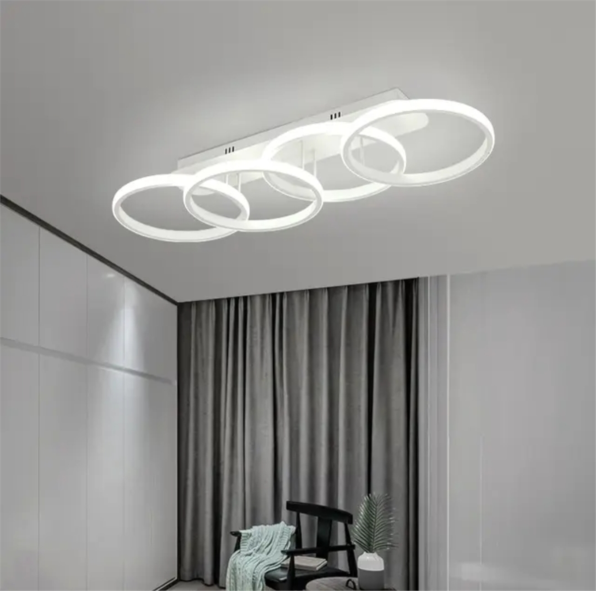 PLAFONYER LED AVİZEPLAFONYER LED AVİZE-38-ANTRASİT GÖVDE RENGİ