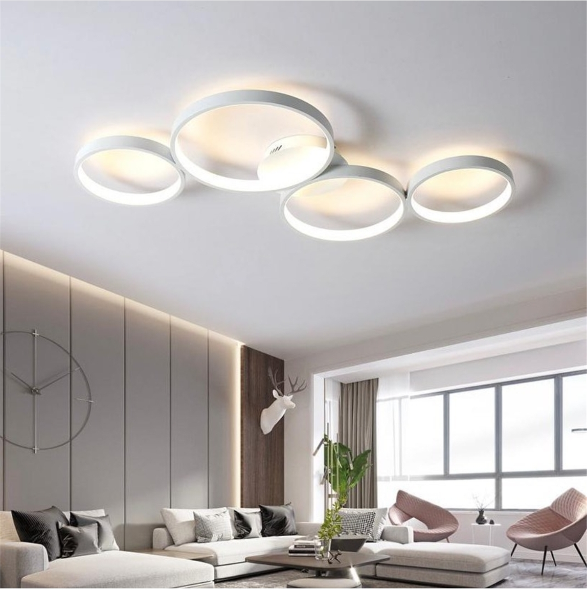 PLAFONYER LED AVİZEPLAFONYER LED AVİZE-41-SİYAH GÖVDE RENGİ