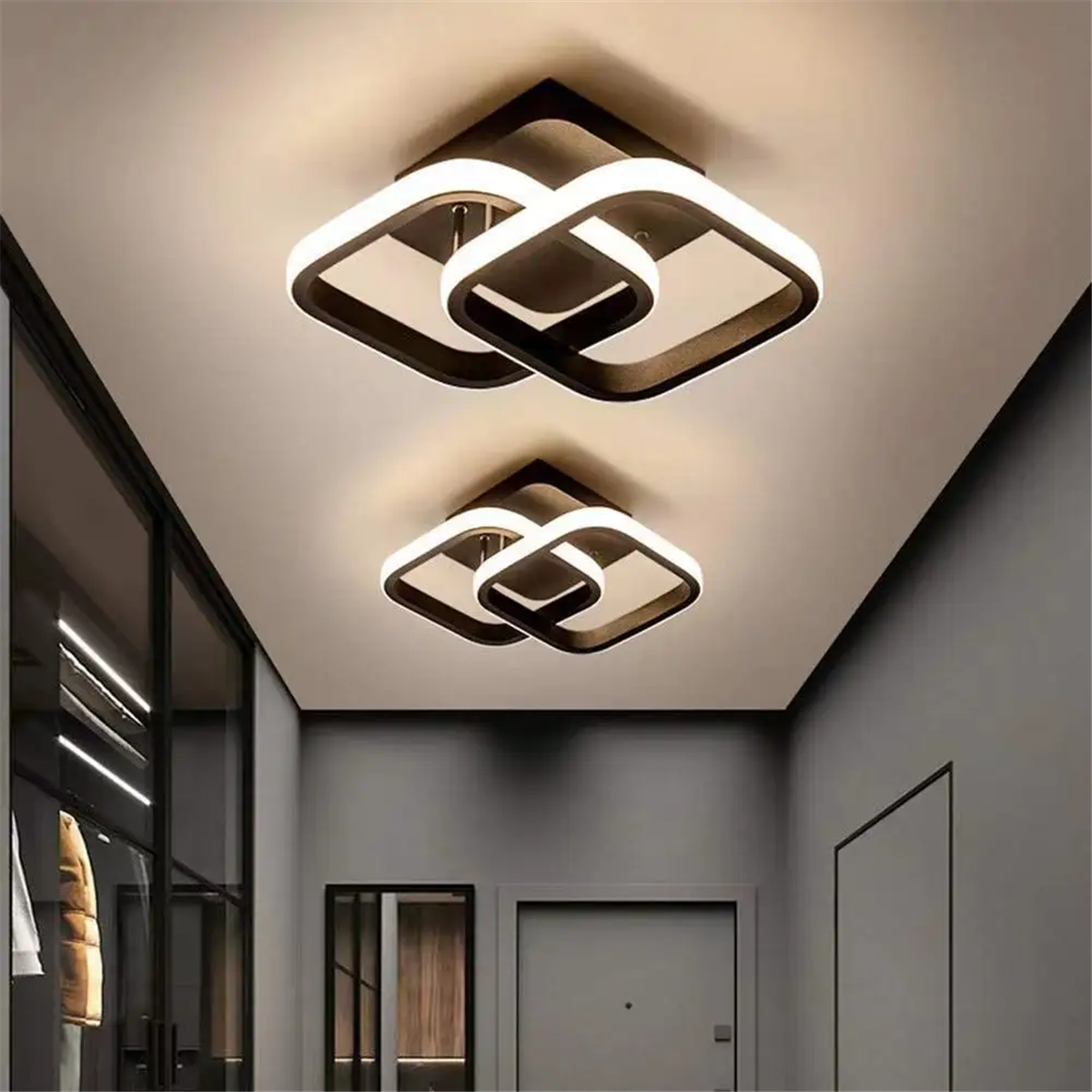 PLAFONYER LED AVİZEPLAFONYER LED AVİZE-51-ANTRASİT GÖVDE RENGİ