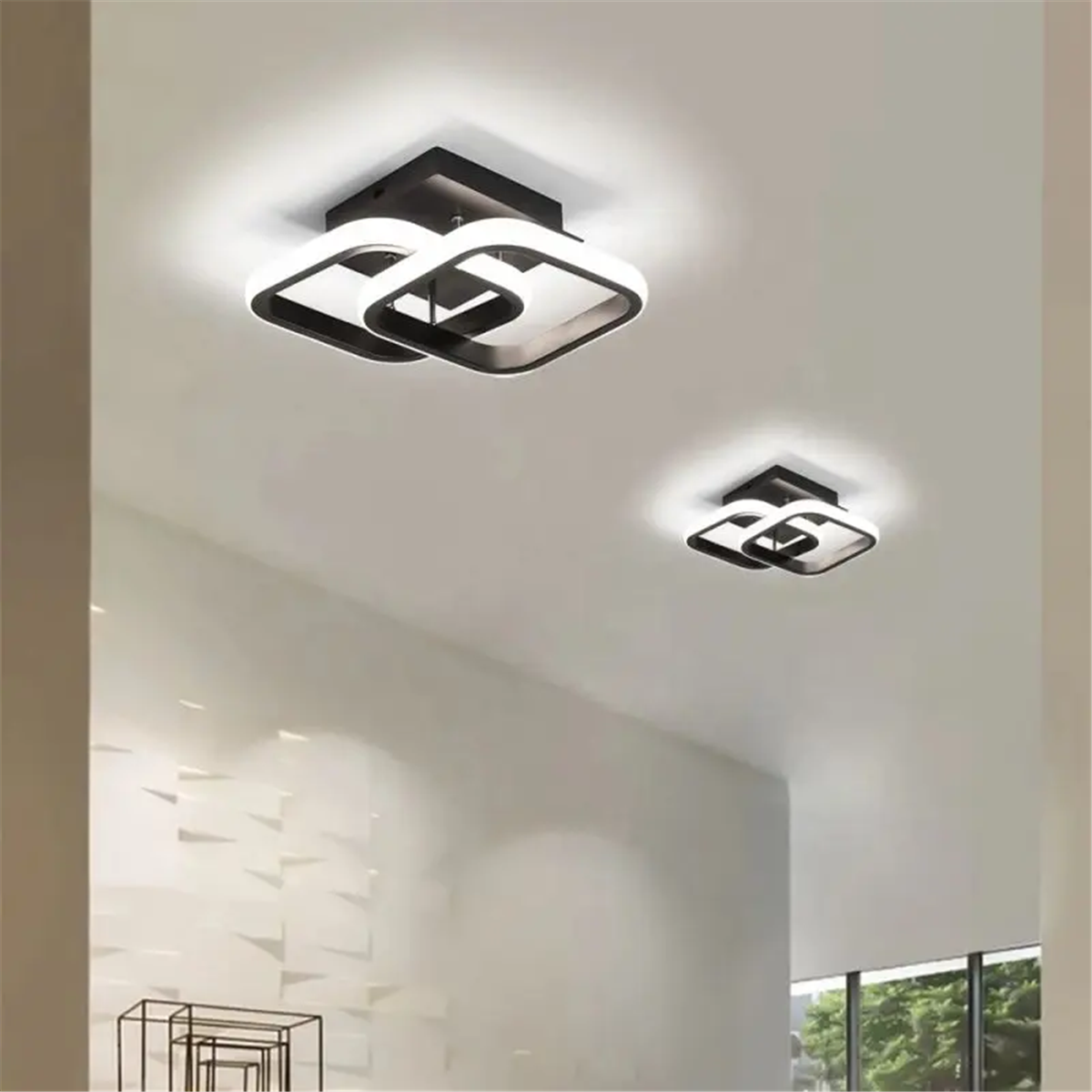 PLAFONYER LED AVİZEPLAFONYER LED AVİZE-51-ANTRASİT