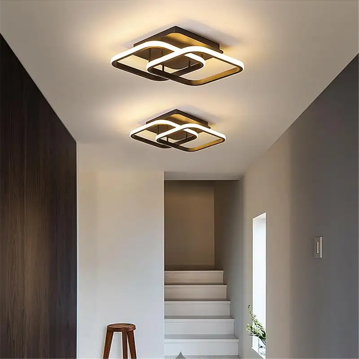 PLAFONYER LED AVİZEPLAFONYER LED AVİZE-51-SİYAH GÖVDE RENGİ