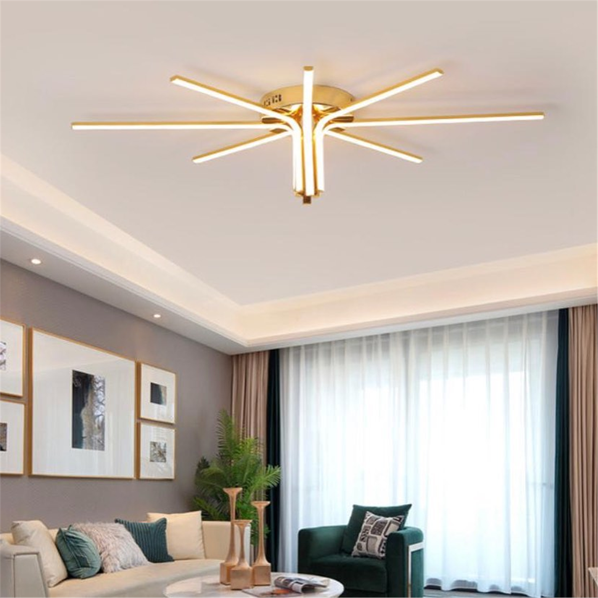 PLAFONYER LED AVİZEPLAFONYER LED AVİZE-55-SİYAH