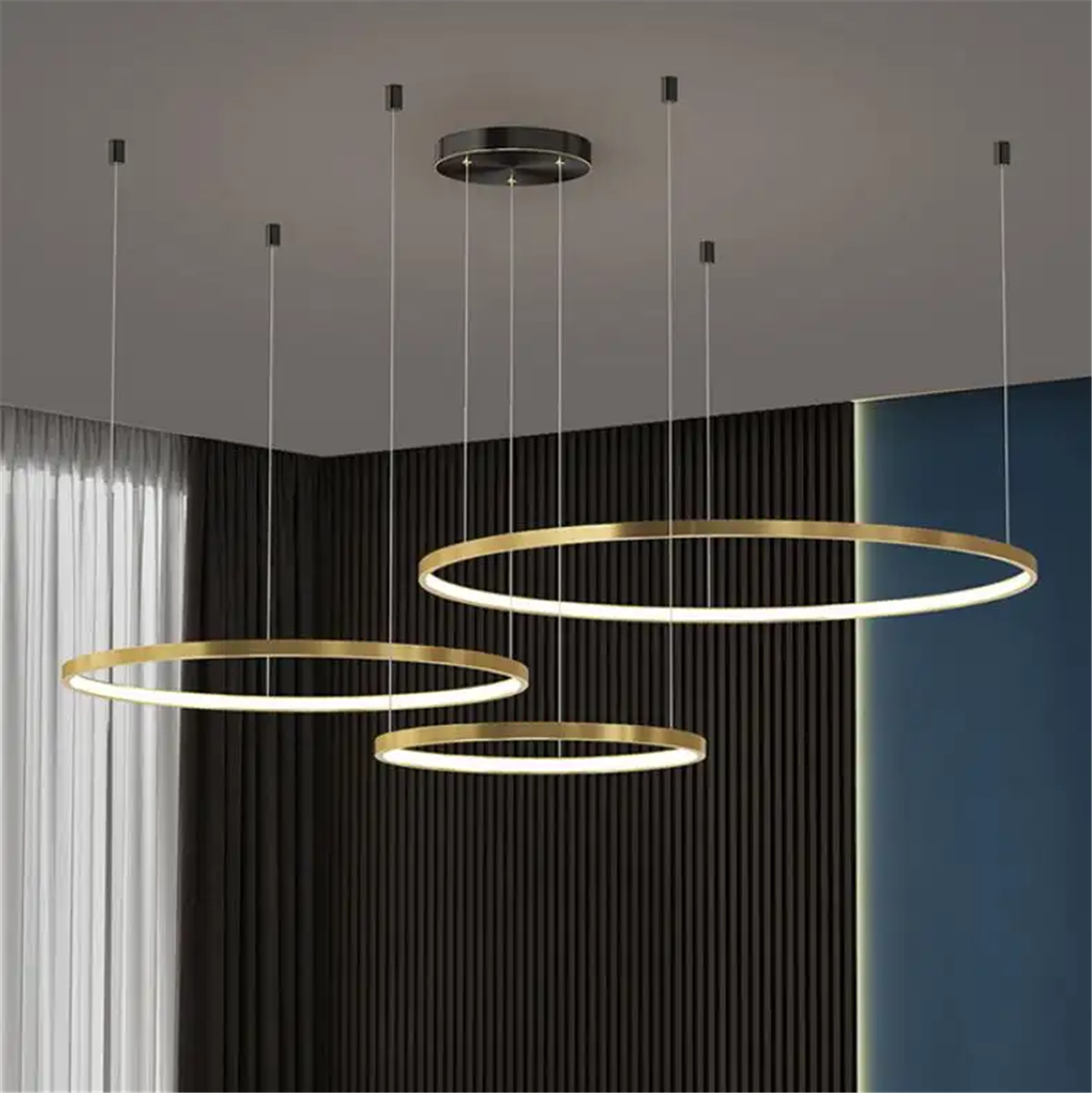 SARKIT LED AVİZESARKIT LED AVİZE-31-ESKİTME GOLD GÖVDE