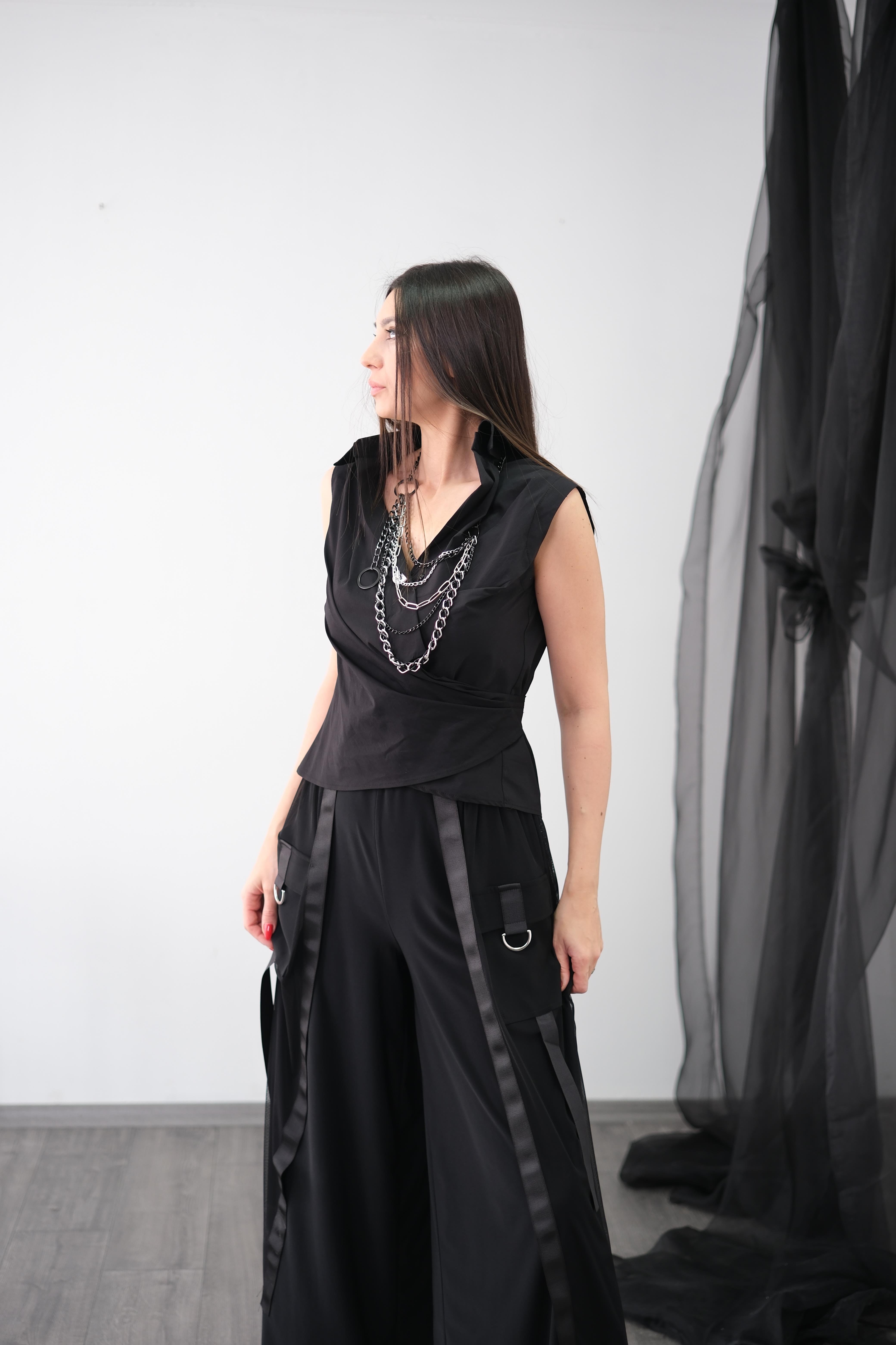 ALE SİYAH TASARIM GÖMLEK