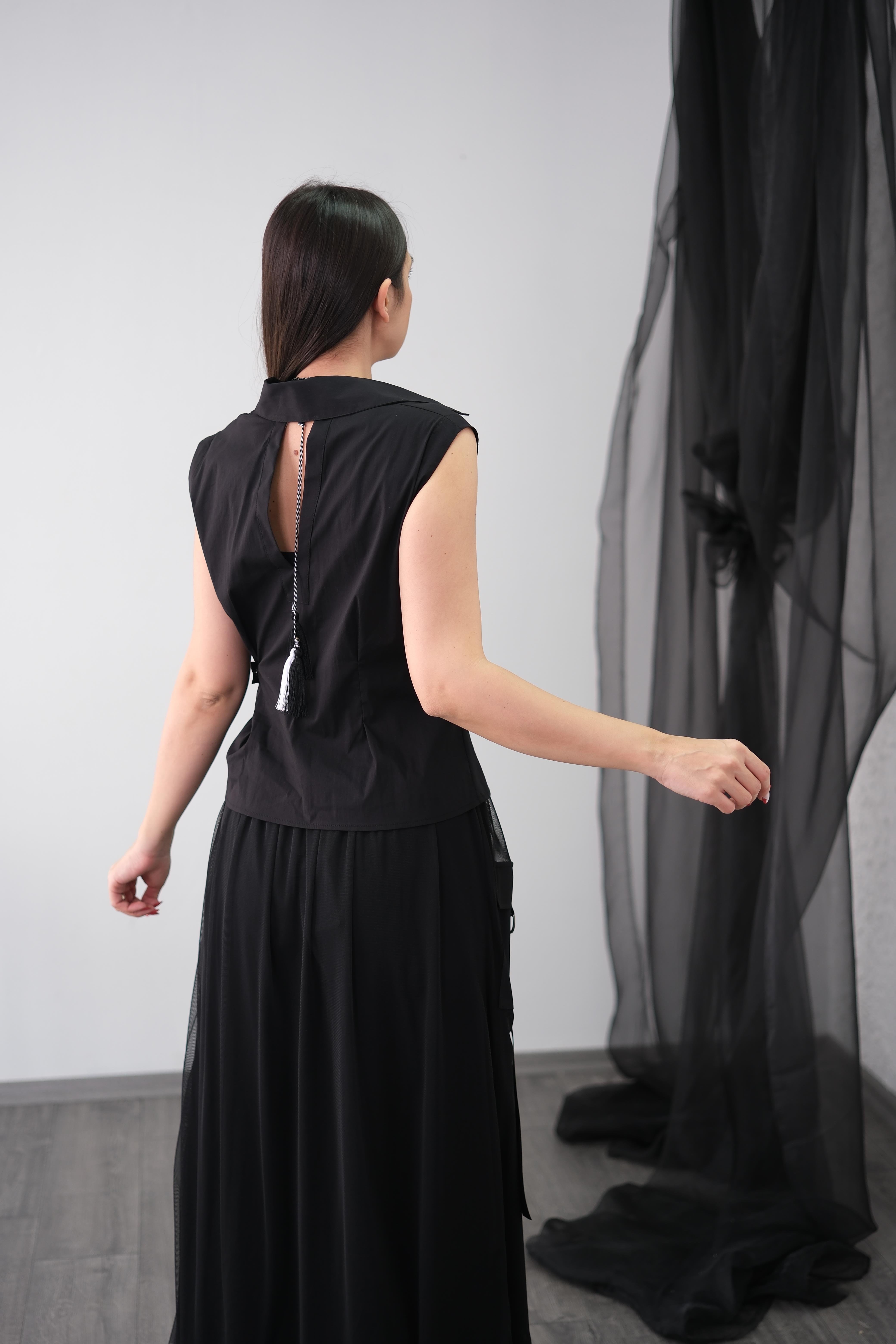 ALE SİYAH TASARIM GÖMLEK