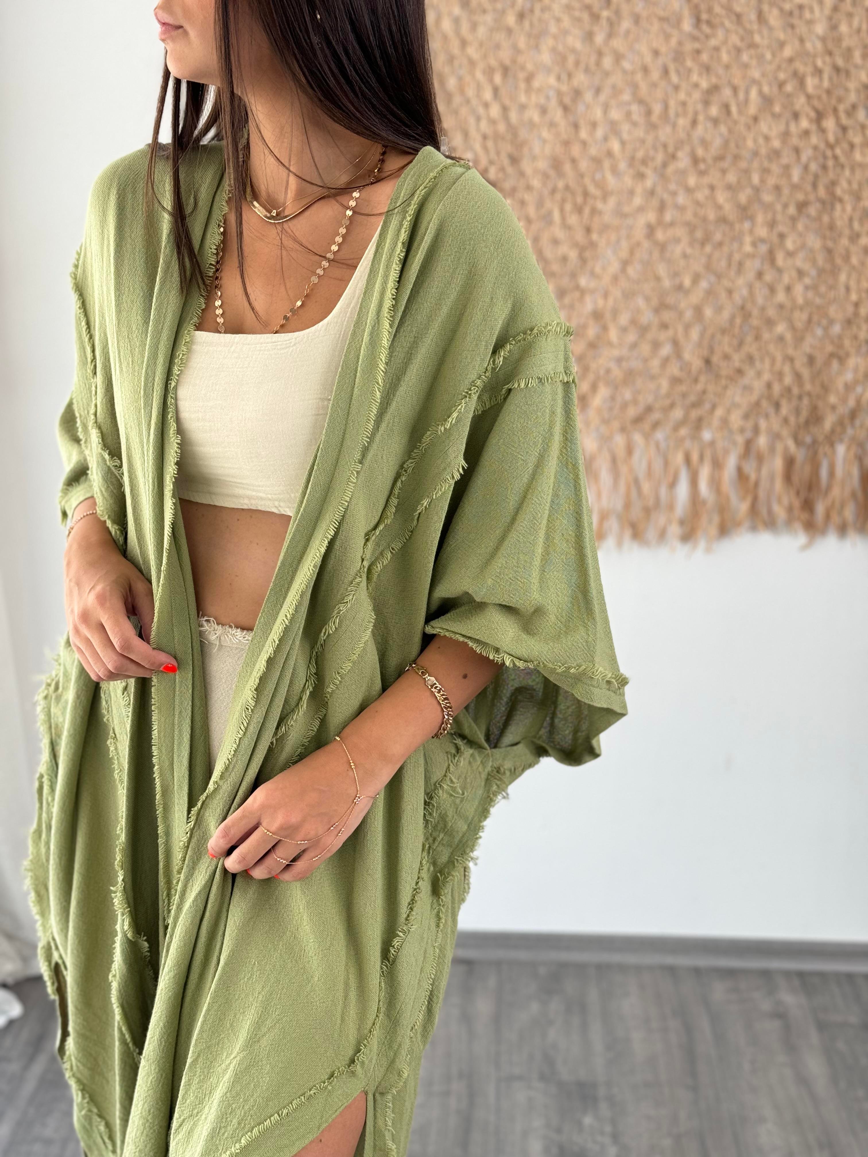 ANGEL PÜSKÜL SAGE GREEN KAFTAN