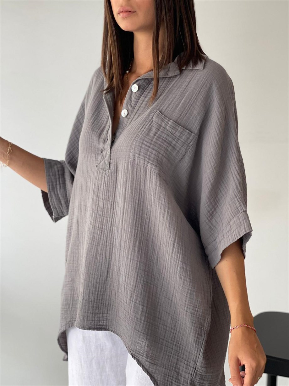 ASOS ANTRASİT GÖMLEK