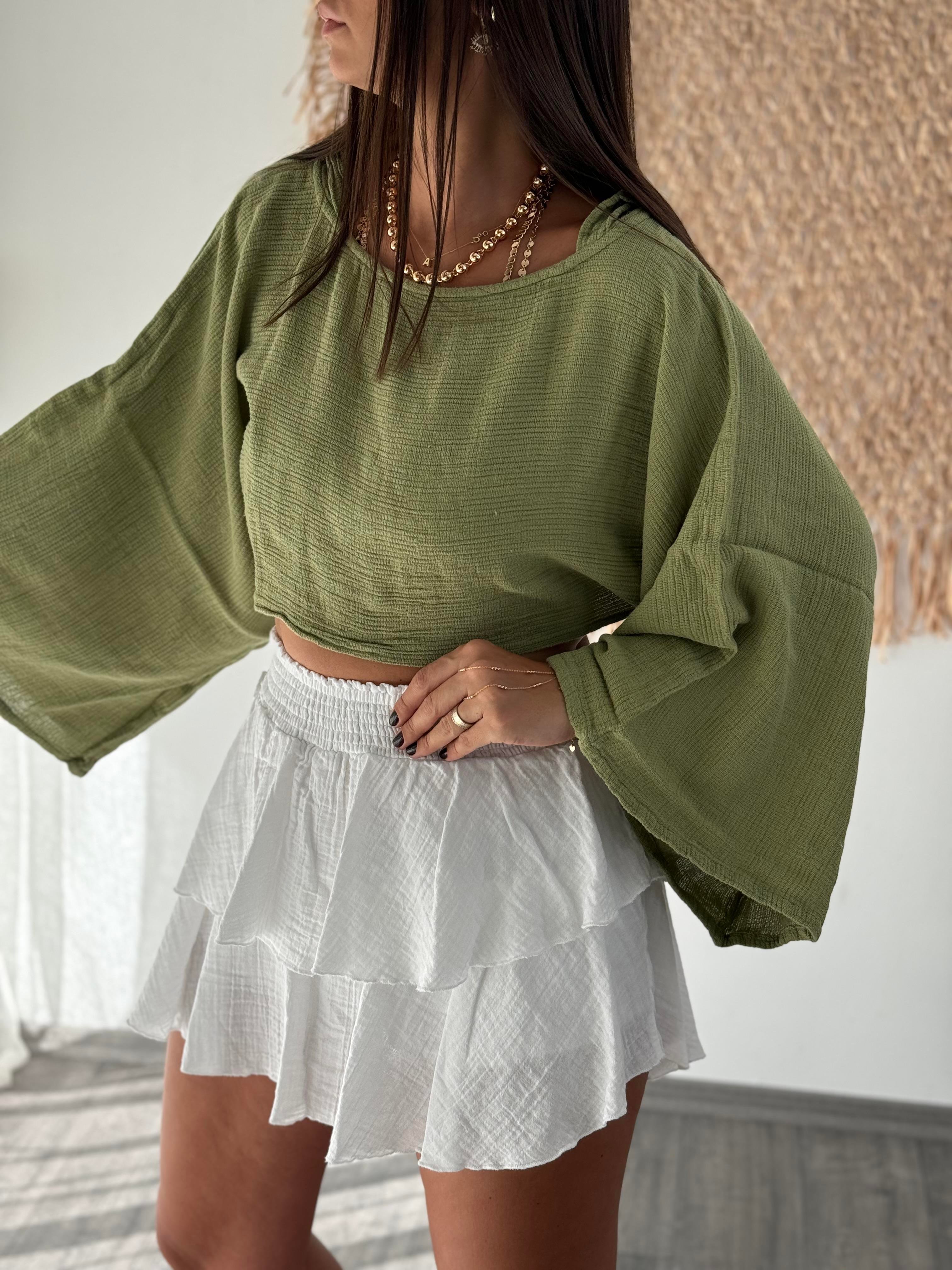 AURA NATURAL SAGE GREEN BLUZ