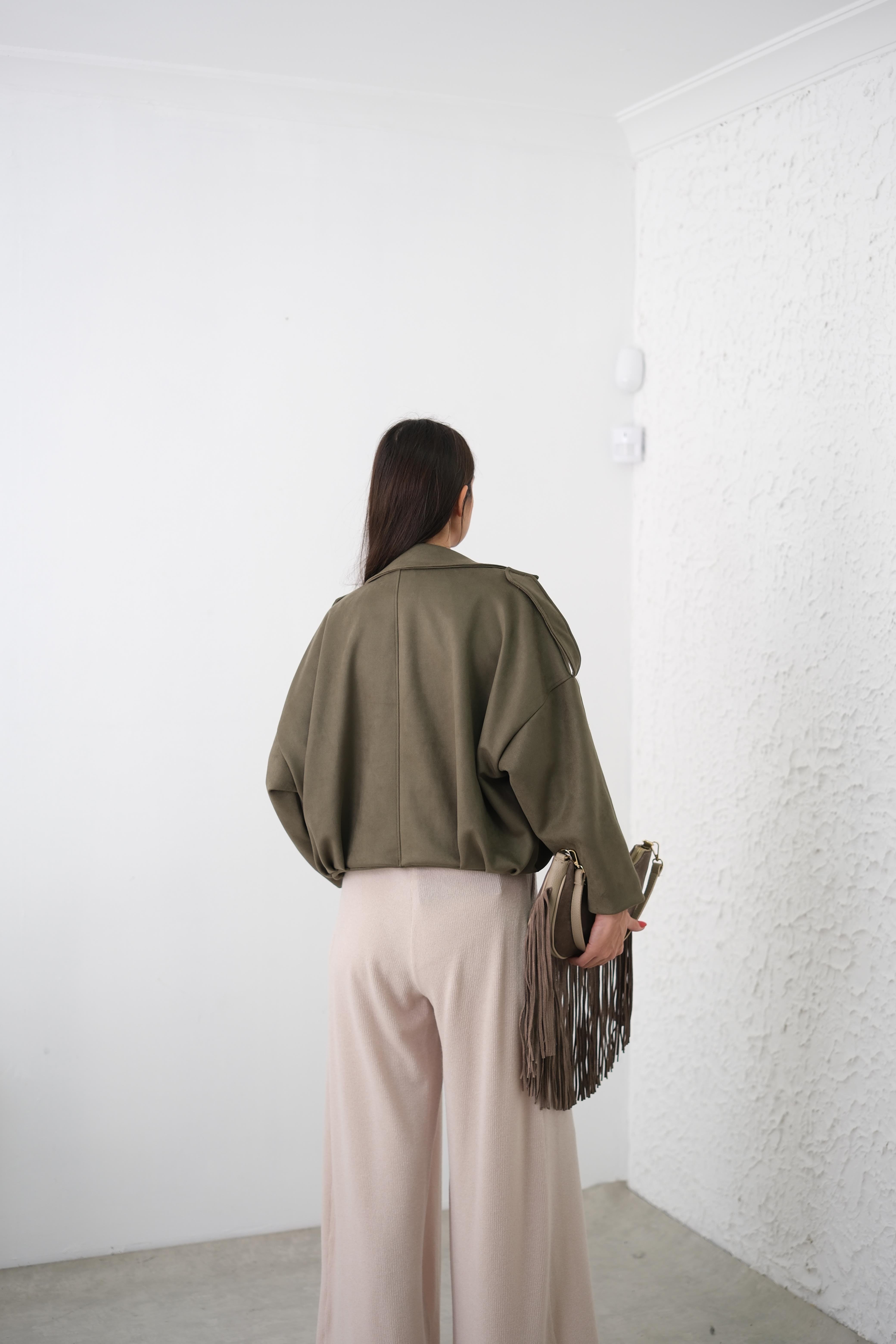 AYA NUBUK HAKİ CEKET